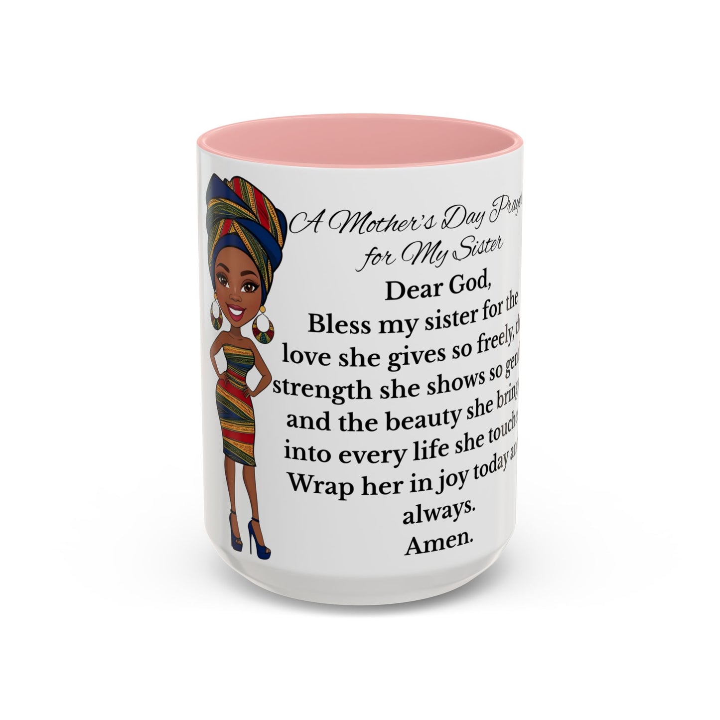 Sister Prayer African American Mother's Day Mug, gift