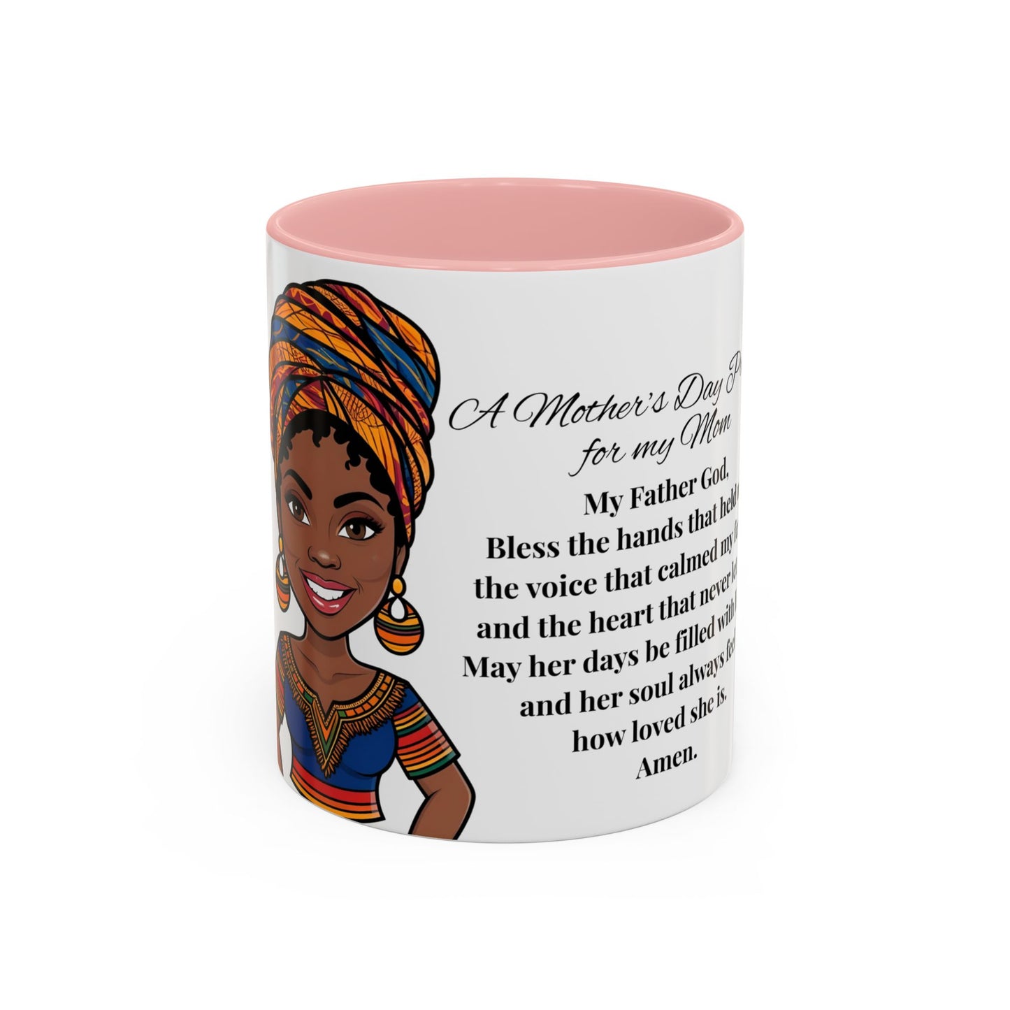 Mom Mother's Day Prayer Mug- African/American/Caribbean Mother's Day Prayer Coffee Mug, Inspirational