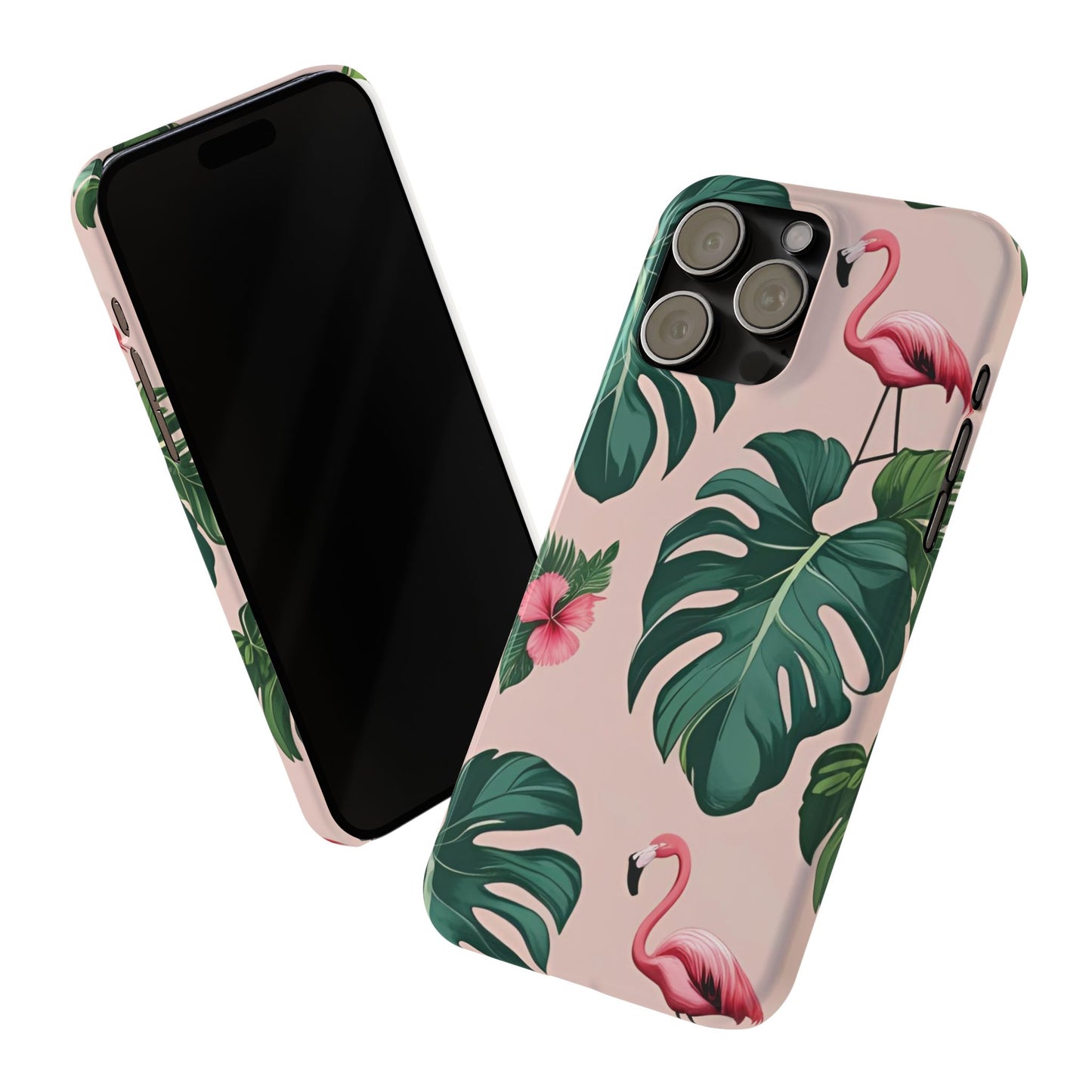 Tropical Flamingo Phone Case, Summer Vibe Smartphone Cover, Gift for Beach Lovers, Cute Mobile Accessory, Floral Design