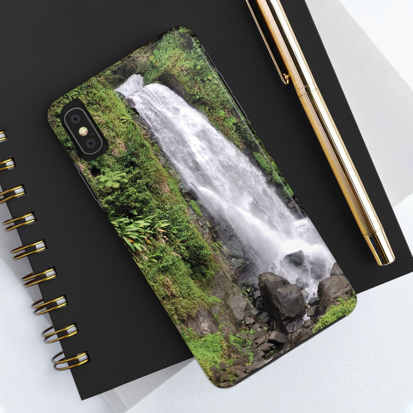Nature Island Trafalgar Waterfall inspired Tough IPhone and Samsung phone Cases - Durable Protection for Outdoor Adventure