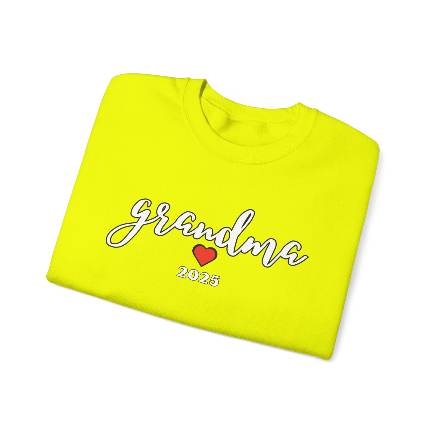 Grandma 2025 Red Heart Sweatshirt - Valentines Day, Mother's Day, Birthday Gift, Love Gift