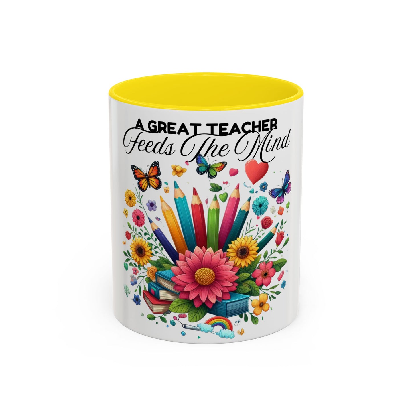 A Great Teacher Feeds The Mind Coffee/Tea Mug, teacher appreciation, Educator's gift