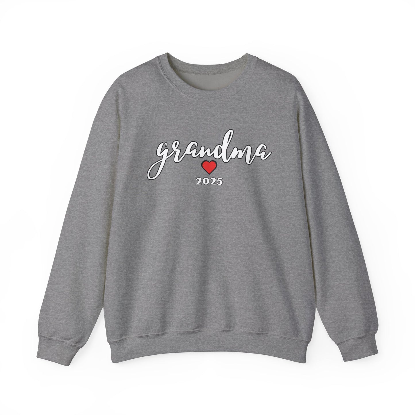 Grandma 2025 Red Heart Sweatshirt - Valentines Day, Mother's Day, Birthday Gift, Love Gift