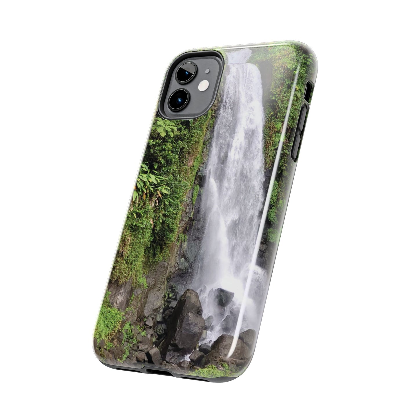 Nature Island Trafalgar Waterfall inspired Tough IPhone and Samsung phone Cases - Durable Protection for Outdoor Adventure
