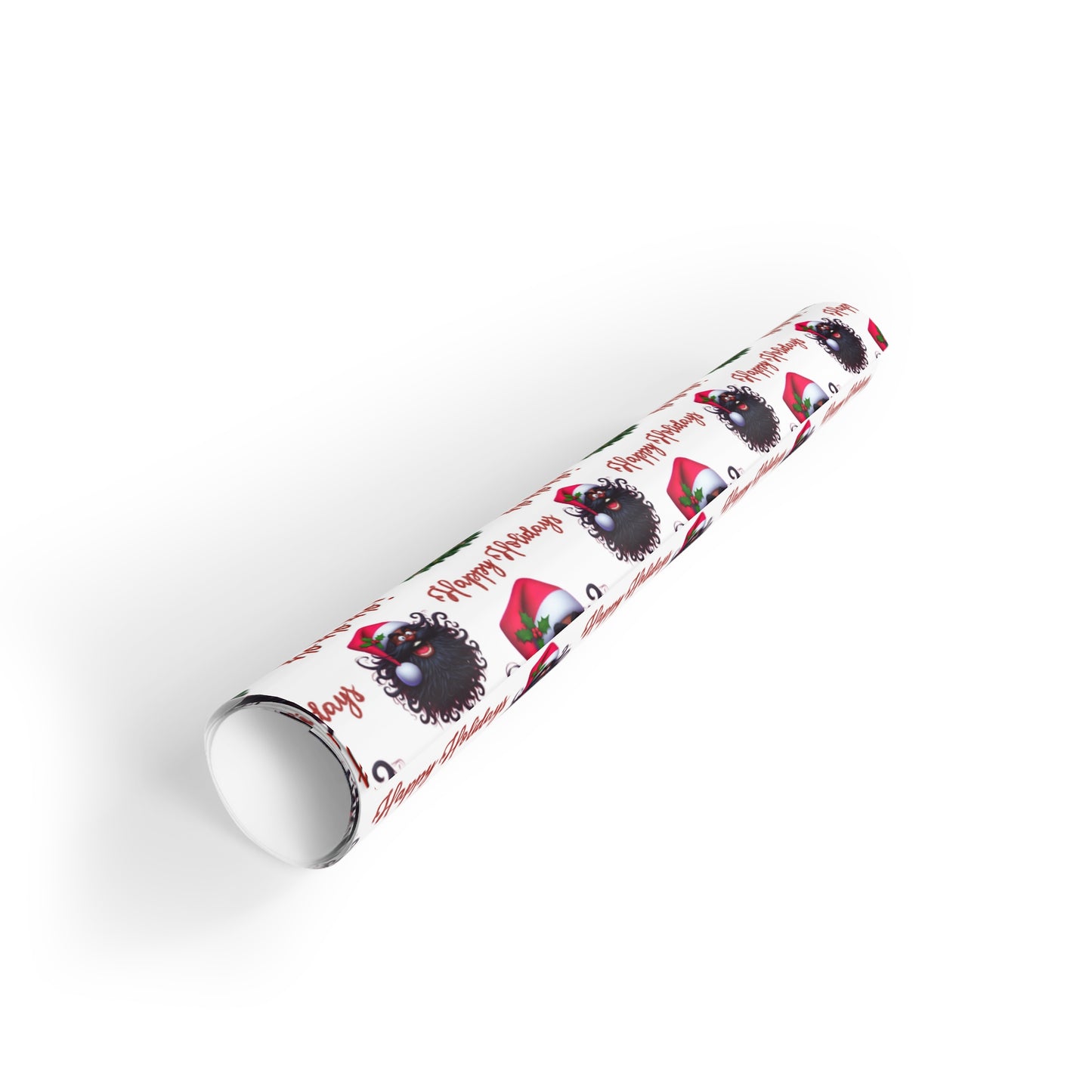 African American Santa Christmas Gift Wrap Paper