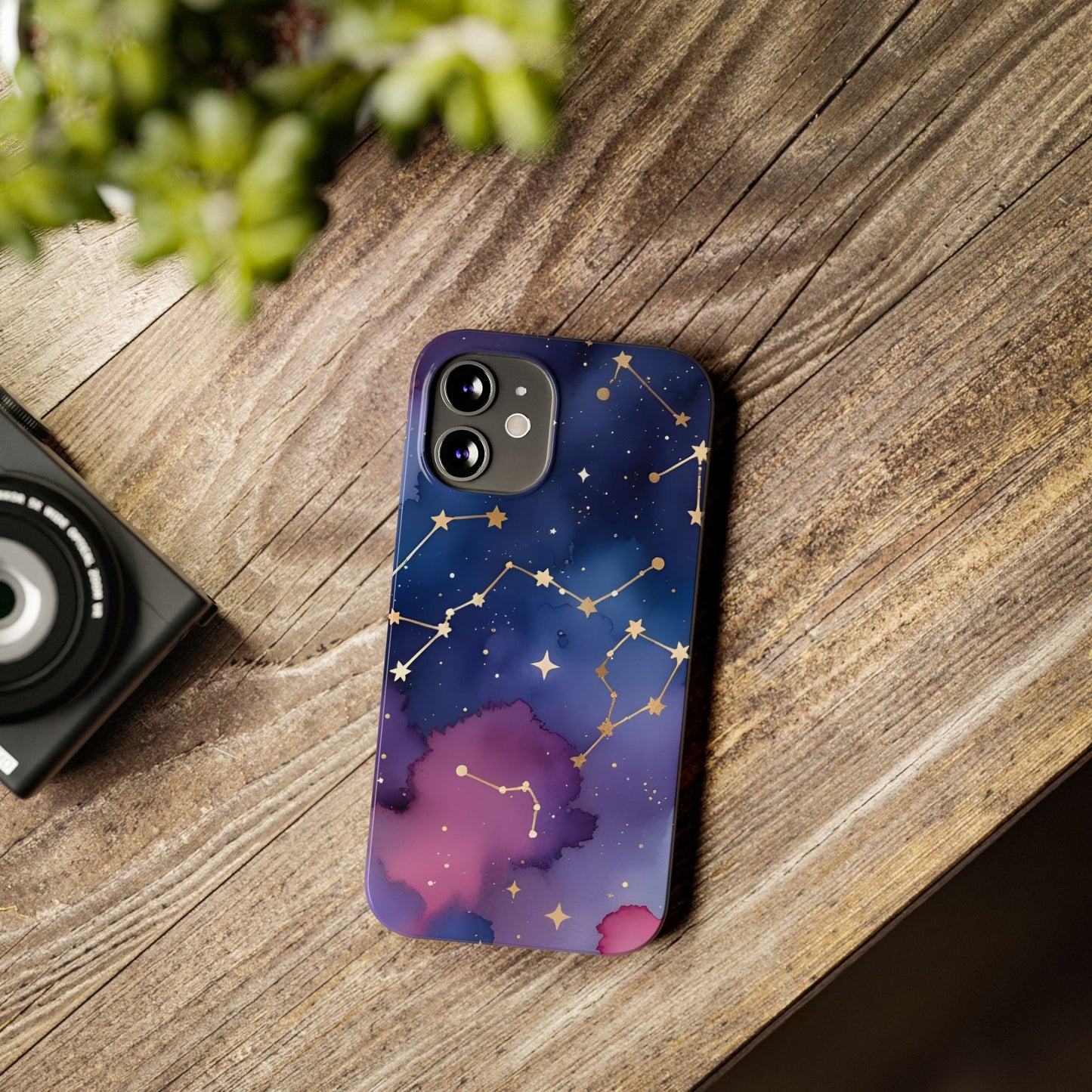 Galaxy Slim Phone Case - Cosmic Constellation Design for Stargazers and Astrology Lovers