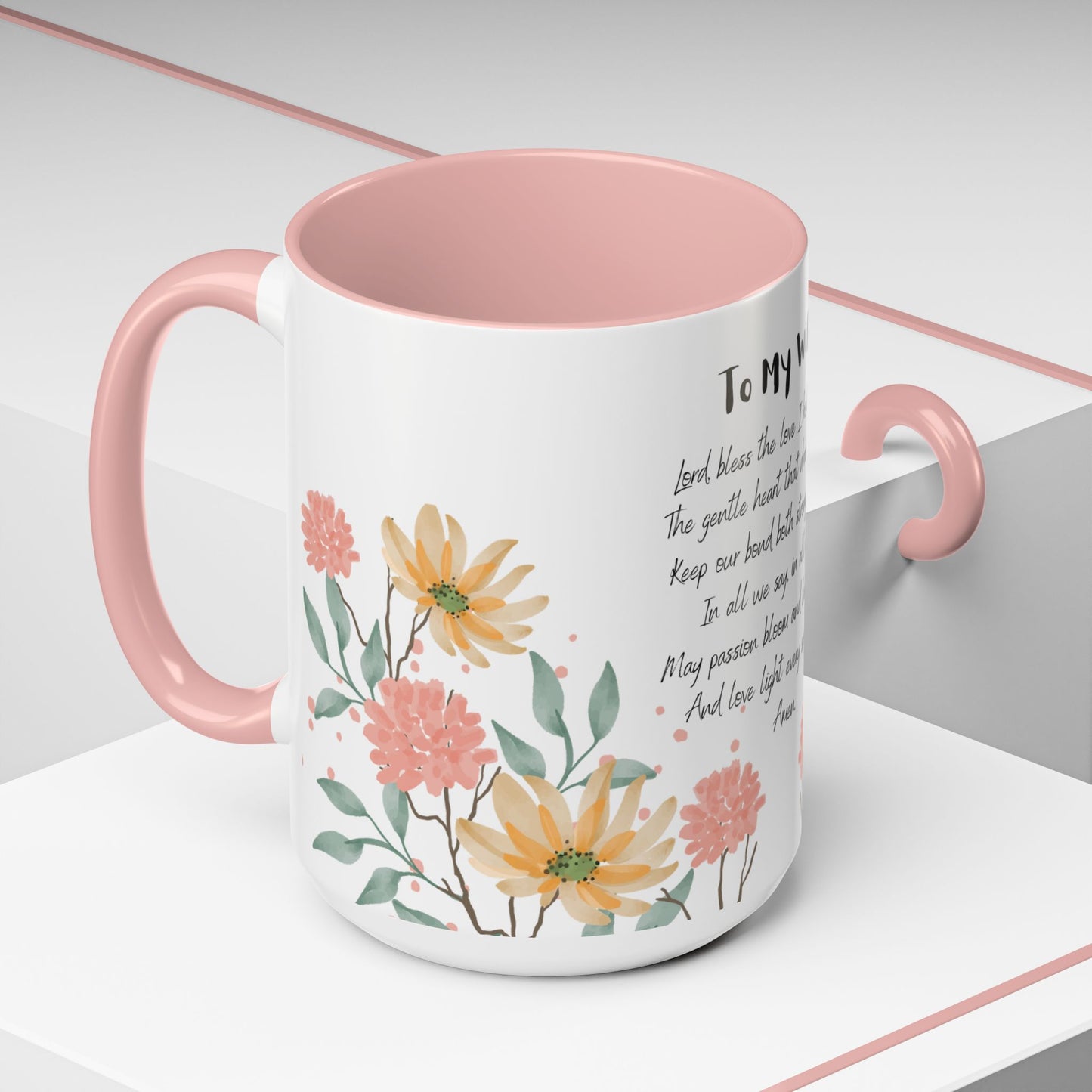 Wife - Love Prayer Coffee Mug, Mother's Day, birthdays, any occasion – 11 oz & 15 oz