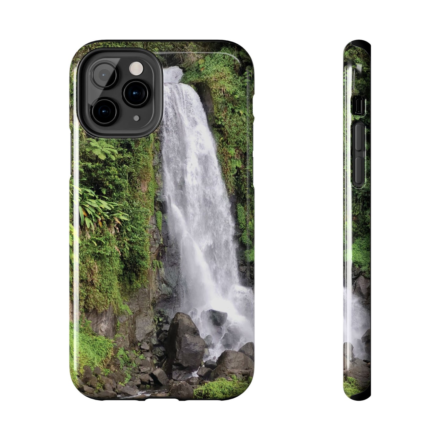 Nature Island Trafalgar Waterfall inspired Tough IPhone and Samsung phone Cases - Durable Protection for Outdoor Adventure