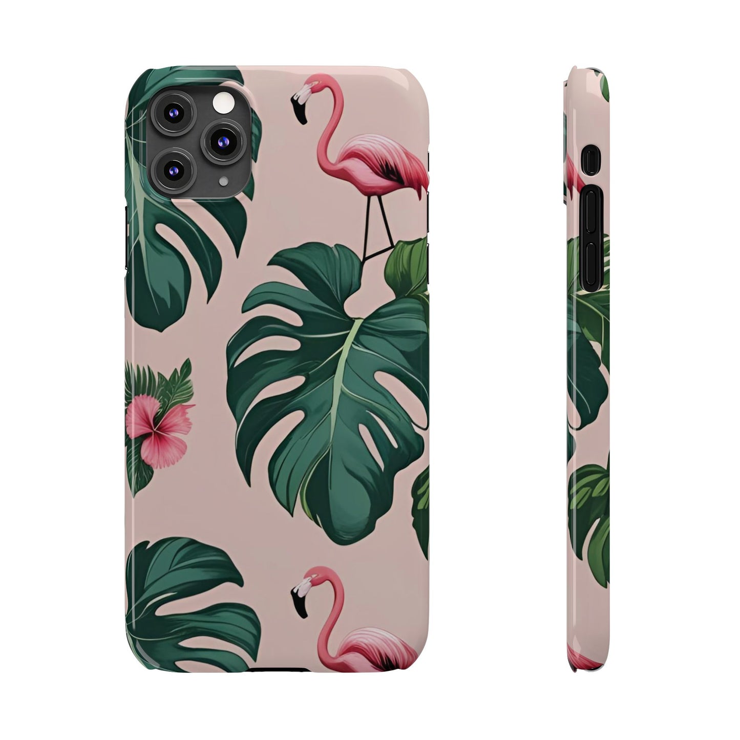 Tropical Flamingo Phone Case, Summer Vibe Smartphone Cover, Gift for Beach Lovers, Cute Mobile Accessory, Floral Design