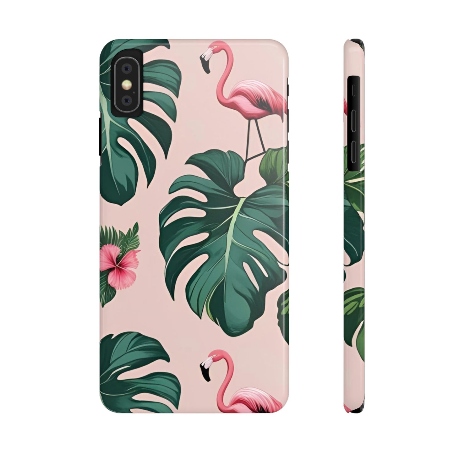 Tropical Flamingo Phone Case, Summer Vibe Smartphone Cover, Gift for Beach Lovers, Cute Mobile Accessory, Floral Design
