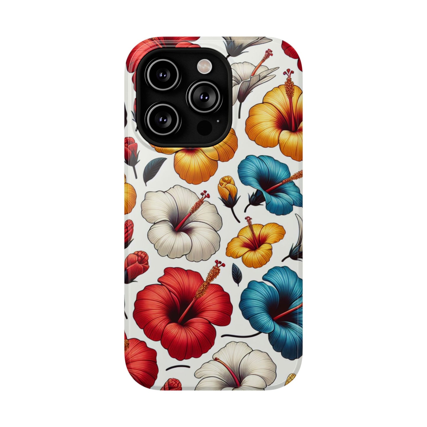 Hibiscus Bloom Impact-Resistant Phone Case – Bold Floral Protection