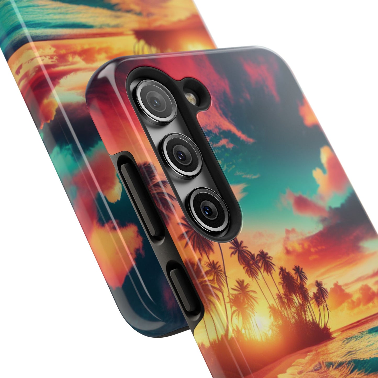 Tropical Sunset Tough Phone Cases for Summer, Beach Vibes, Gift for Travelers, Durable Phone Covers