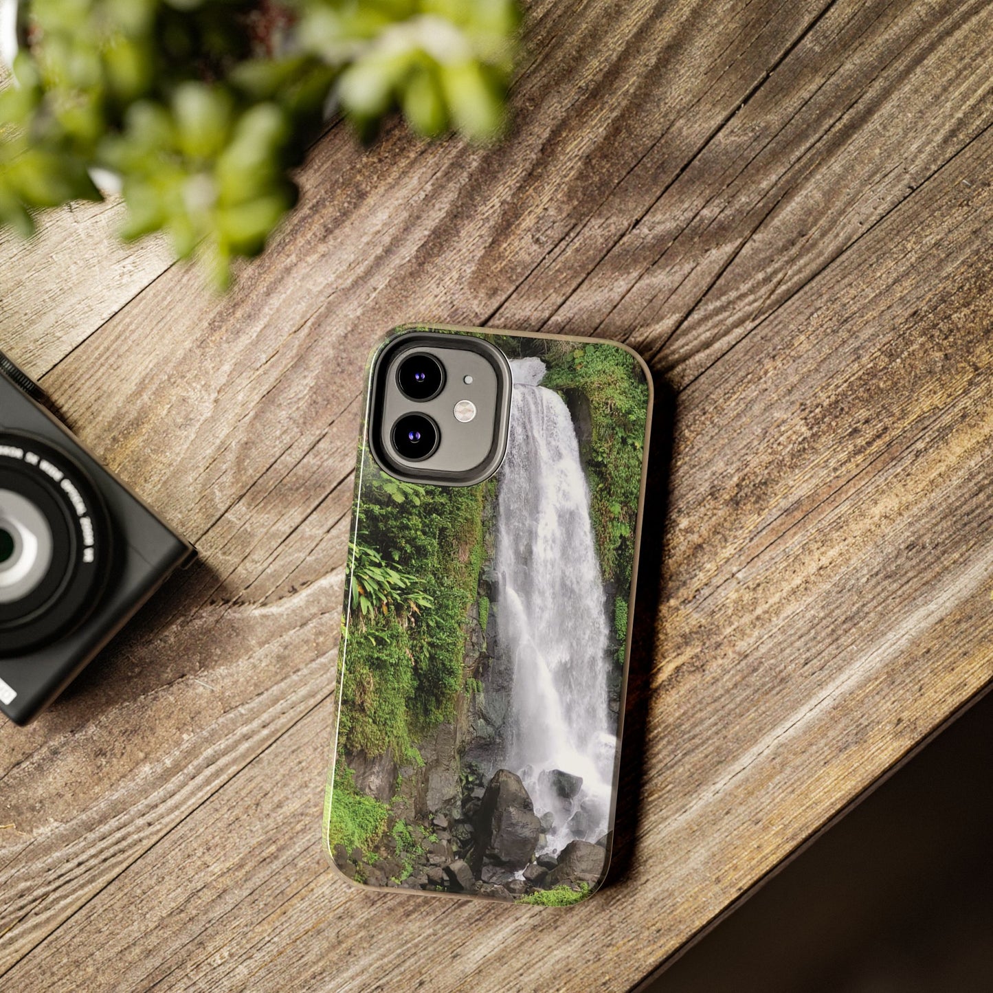 Nature Island Trafalgar Waterfall inspired Tough IPhone and Samsung phone Cases - Durable Protection for Outdoor Adventure