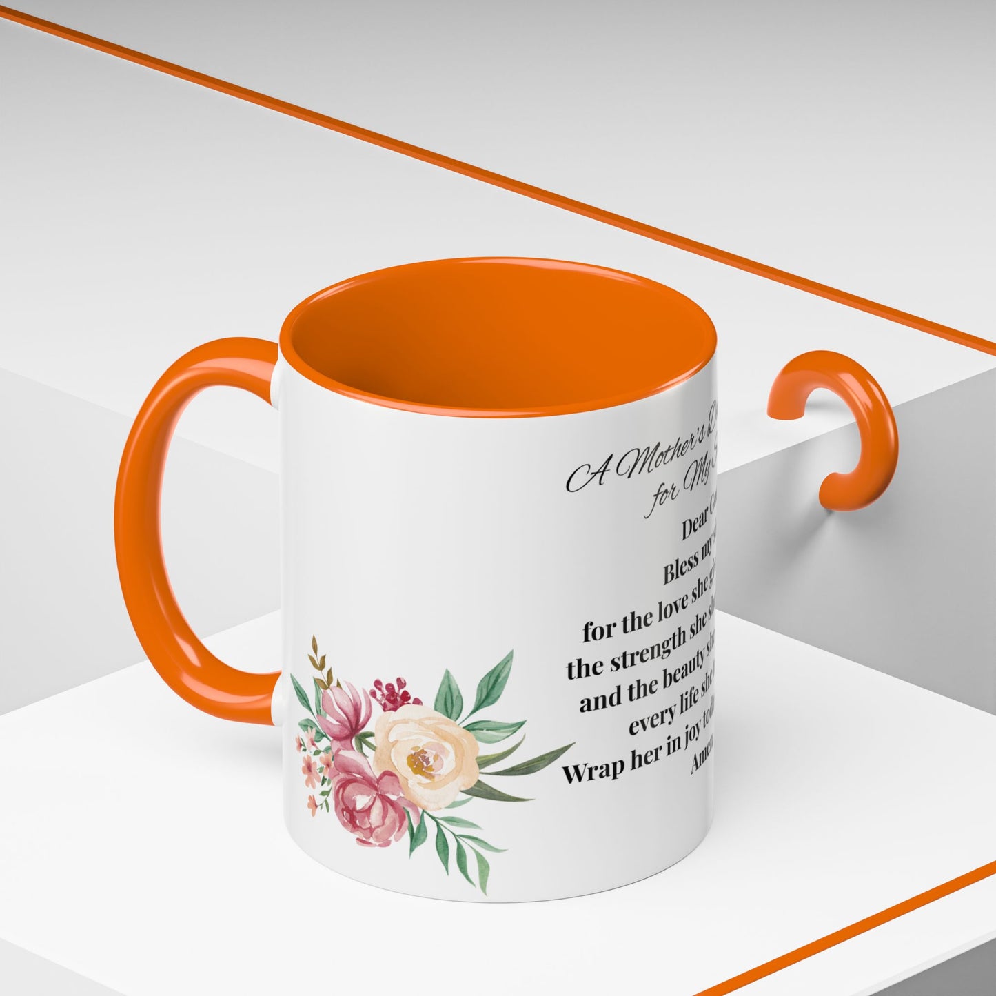 Sister Prayer Mother's Day Coffee Mug - Perfect Mother's Day Gift, Floral design