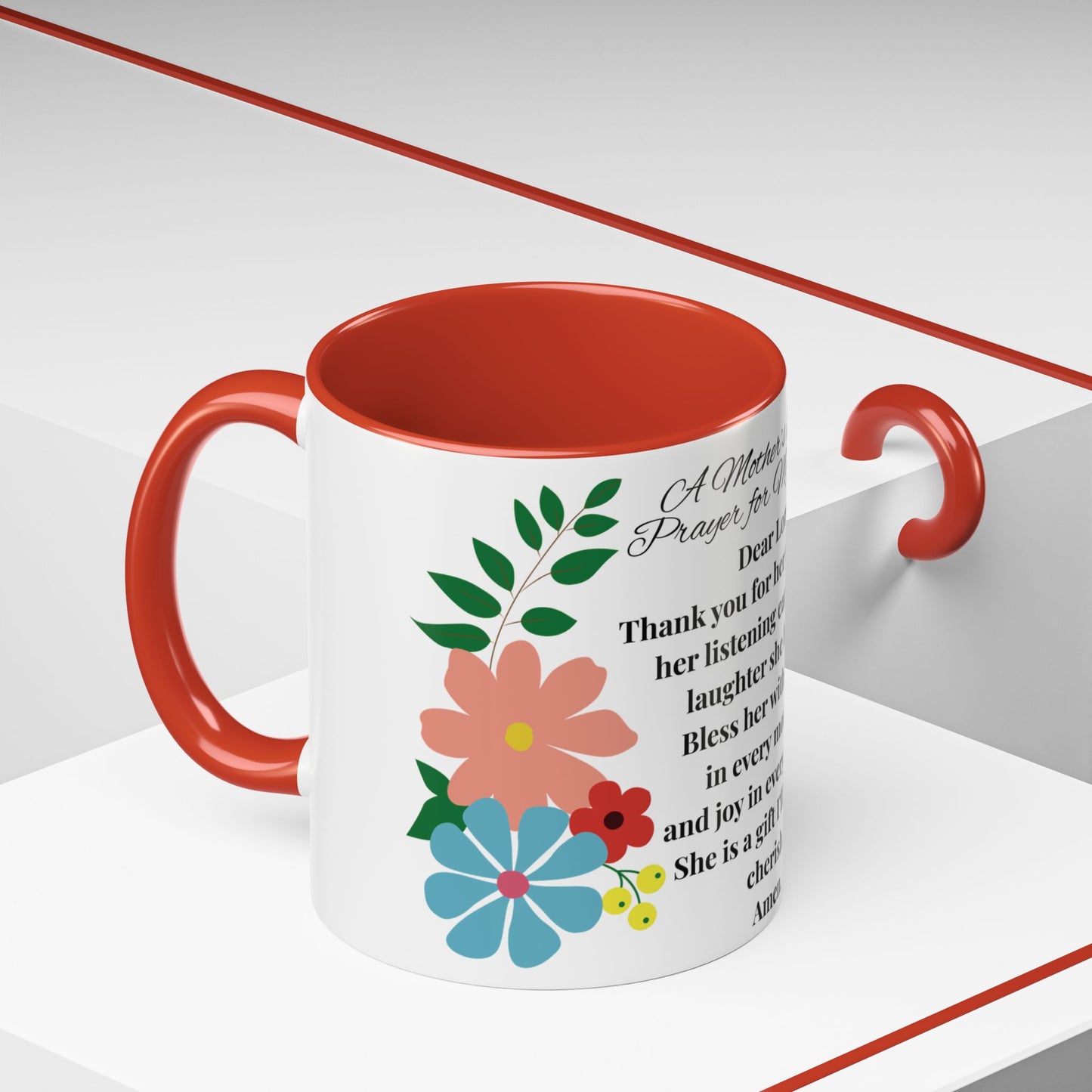 Aunt Prayer Coffee Mug - Floral Design - Mother's Day Gift - 11oz/15oz