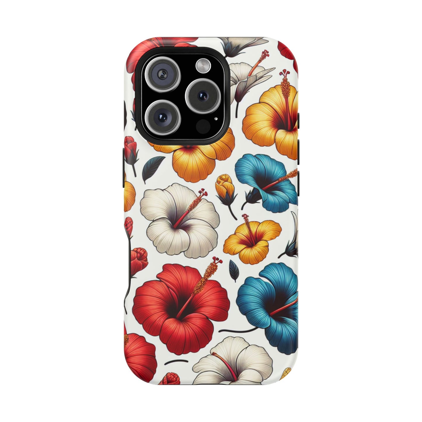 Hibiscus Bloom Impact-Resistant Phone Case – Bold Floral Protection