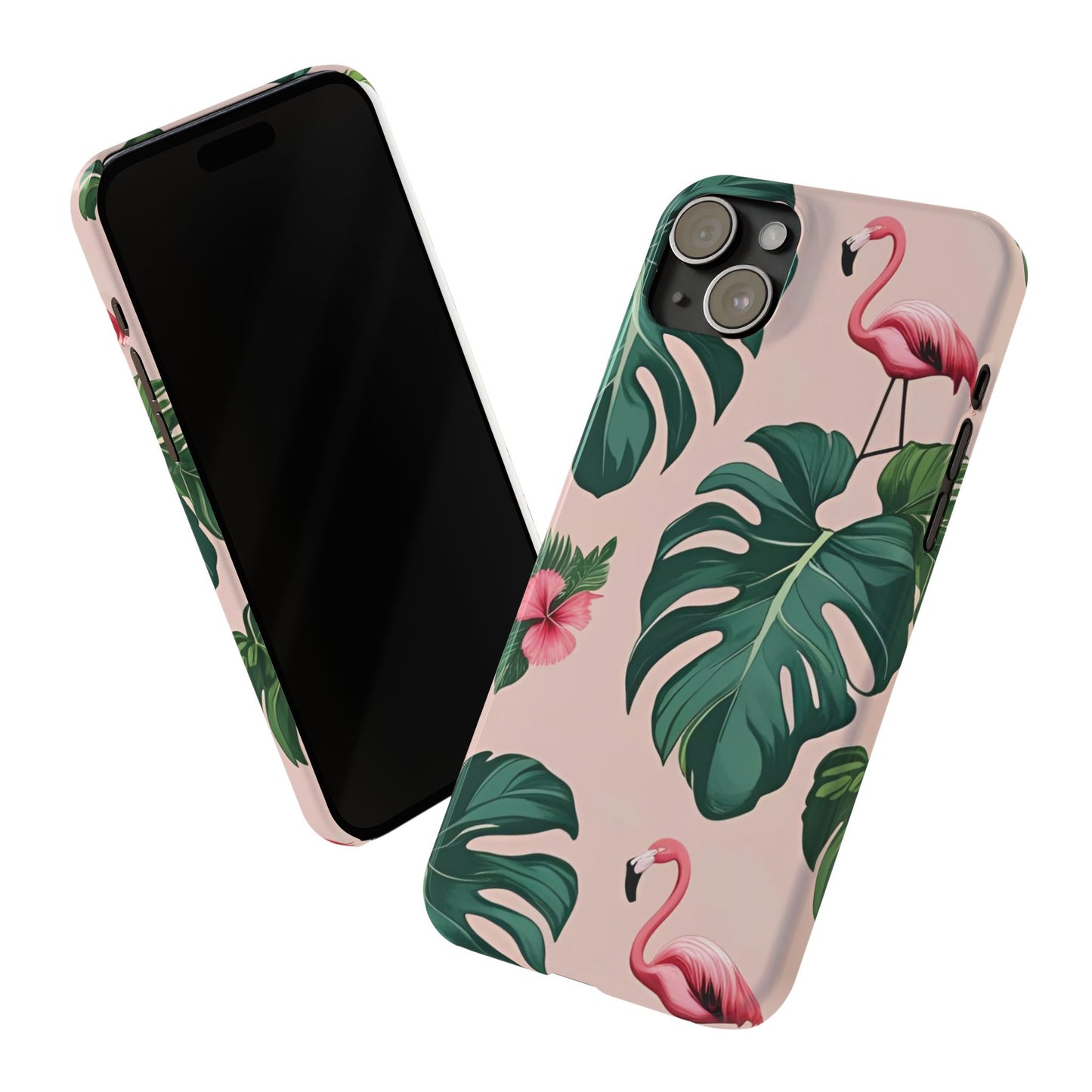 Tropical Flamingo Phone Case, Summer Vibe Smartphone Cover, Gift for Beach Lovers, Cute Mobile Accessory, Floral Design