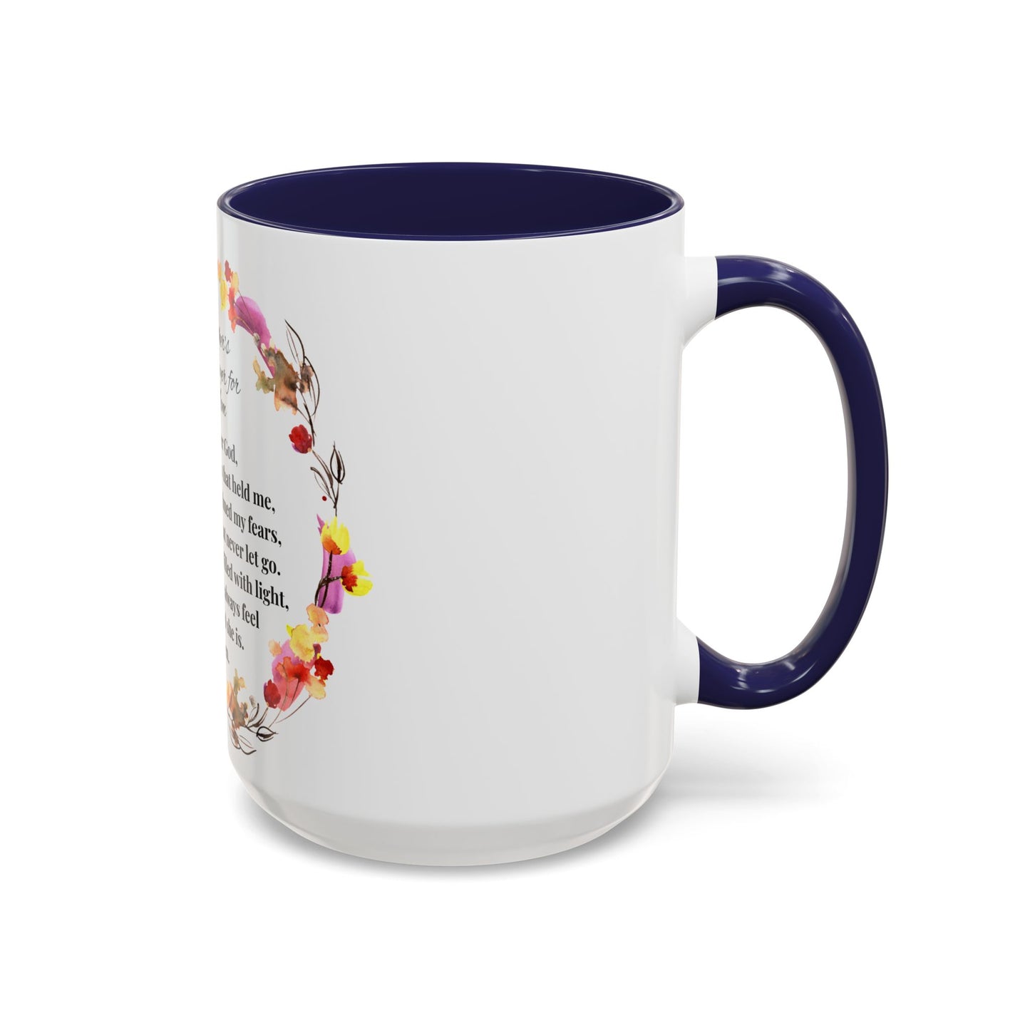 Mom - Prayer Mug for Mom, Floral Accent Coffee Cup, Gift for Mother's Day, Inspirational Drinkware, 11oz and 15oz