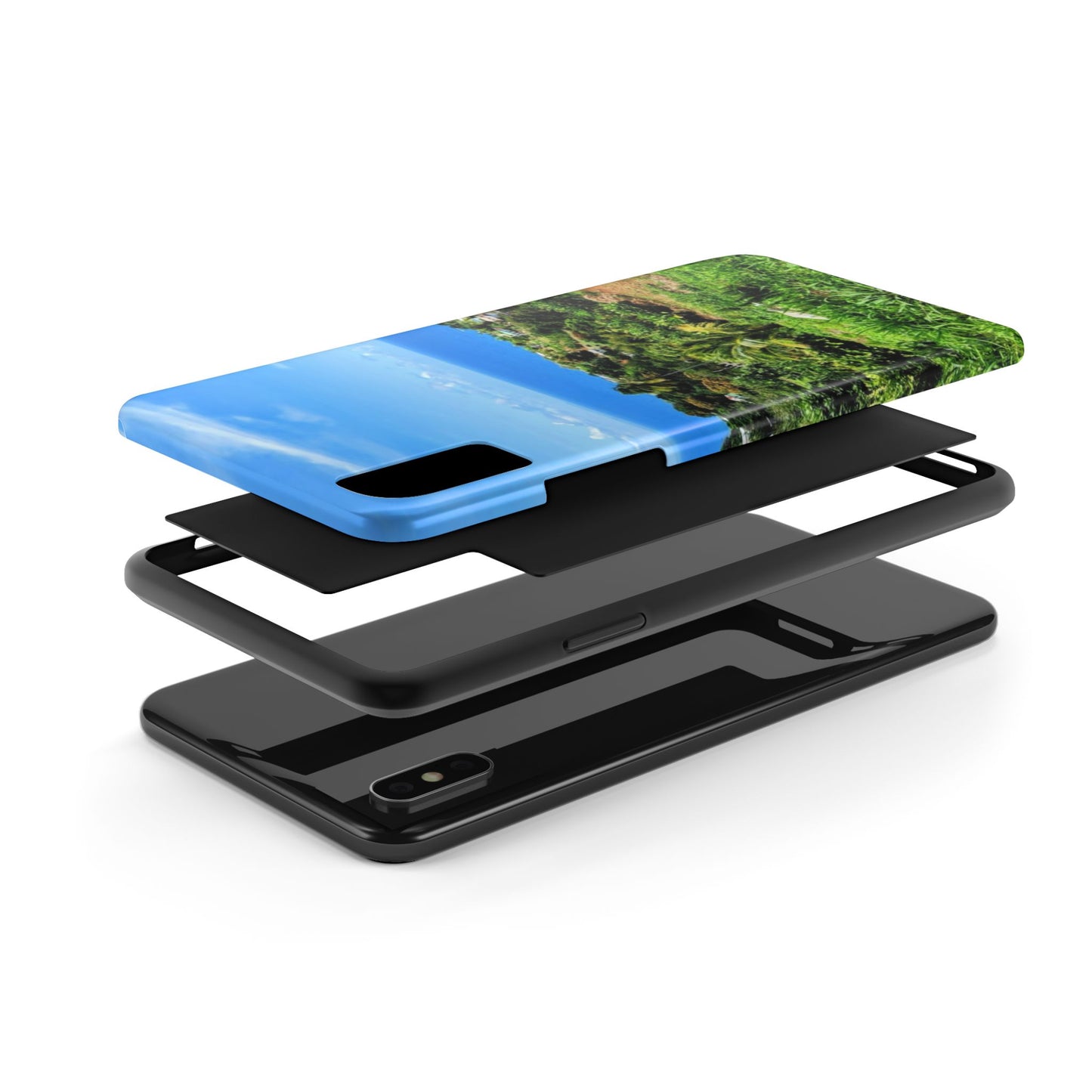 iPhone and Samsung phone Cases - Tropical Ocean View, Durable Cover for Beach Lovers