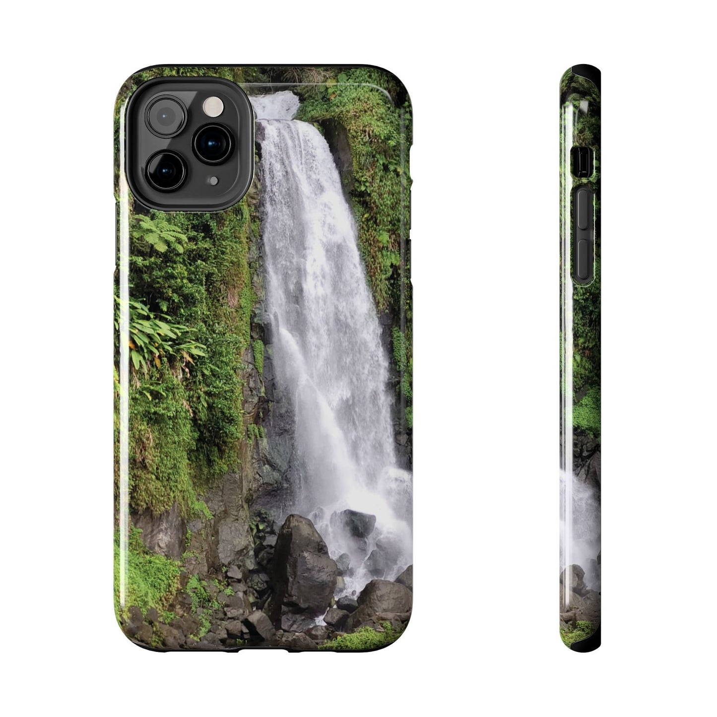Nature Island Trafalgar Waterfall inspired Tough IPhone and Samsung phone Cases - Durable Protection for Outdoor Adventure