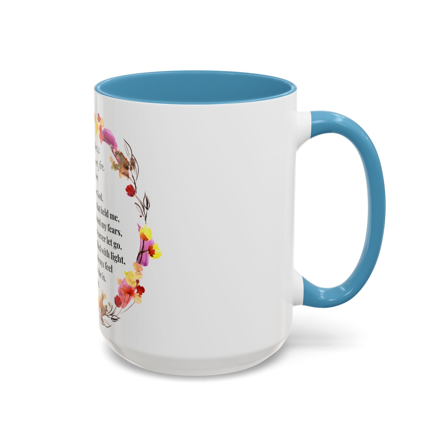 Mom - Prayer Mug for Mom, Floral Accent Coffee Cup, Gift for Mother's Day, Inspirational Drinkware, 11oz and 15oz