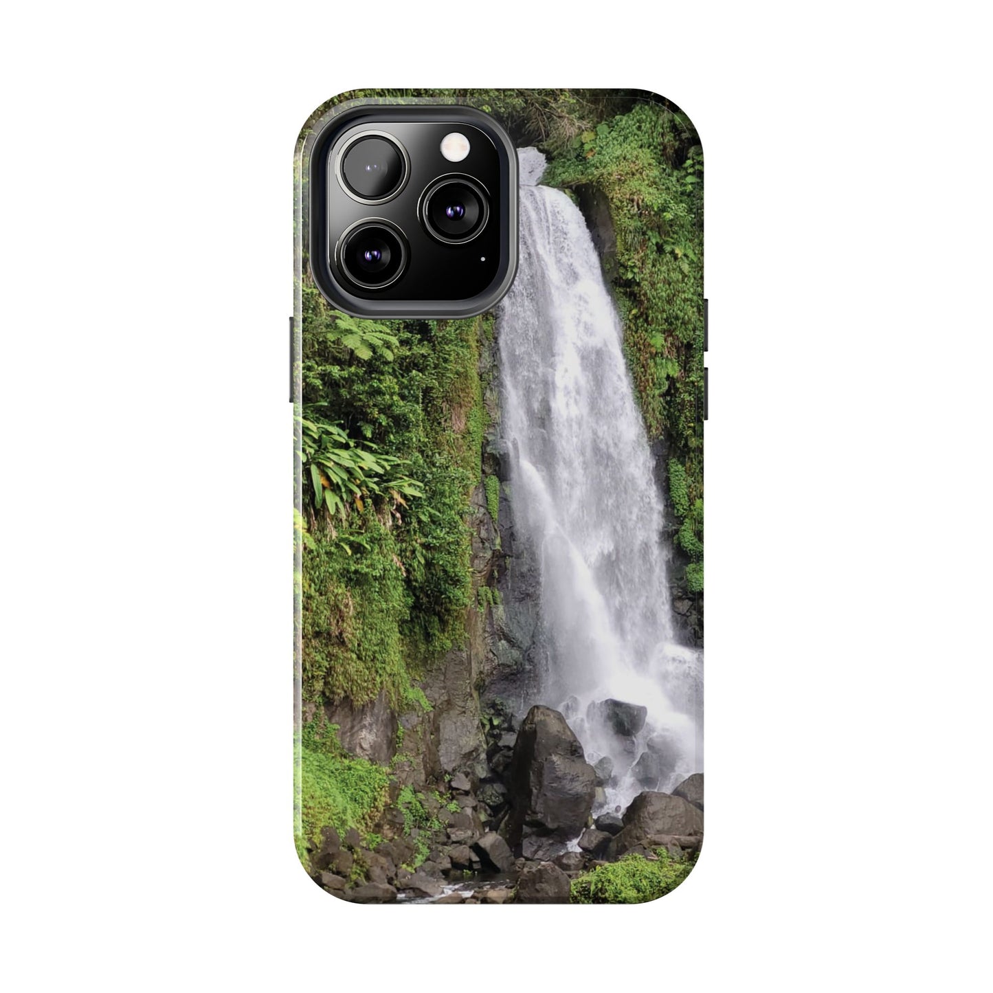 Nature Island Trafalgar Waterfall inspired Tough IPhone and Samsung phone Cases - Durable Protection for Outdoor Adventure