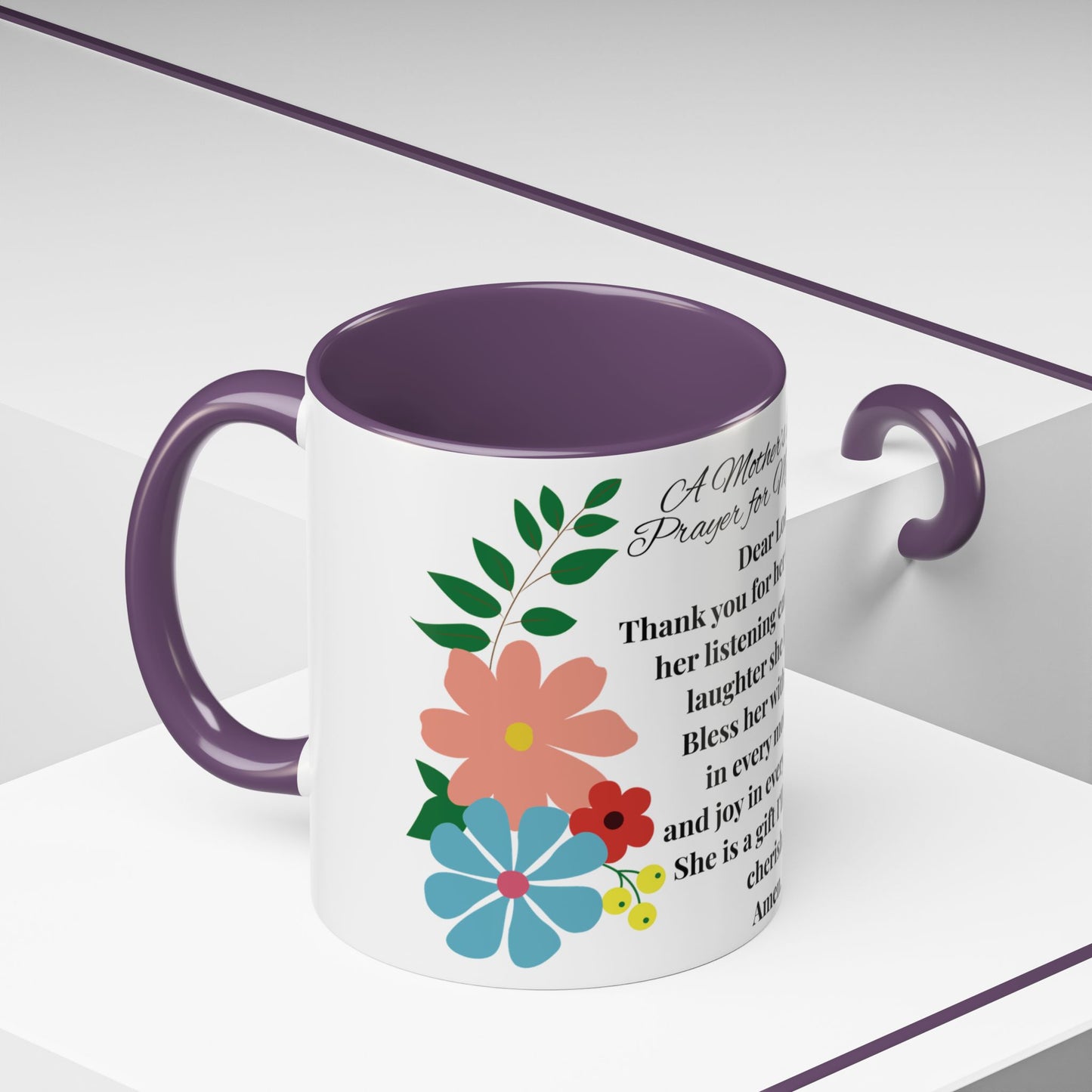 Aunt Prayer Coffee Mug - Floral Design - Mother's Day Gift - 11oz/15oz