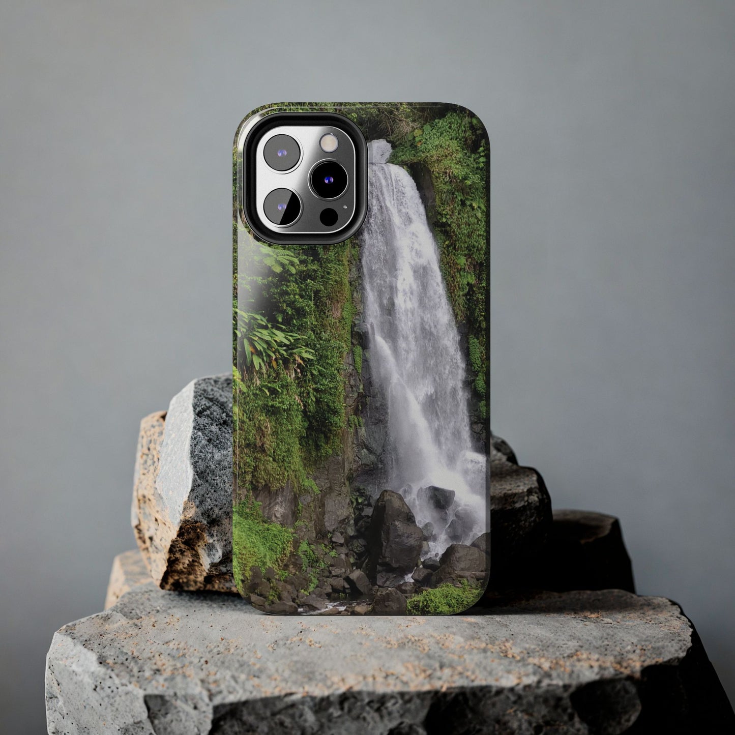 Nature Island Trafalgar Waterfall inspired Tough IPhone and Samsung phone Cases - Durable Protection for Outdoor Adventure