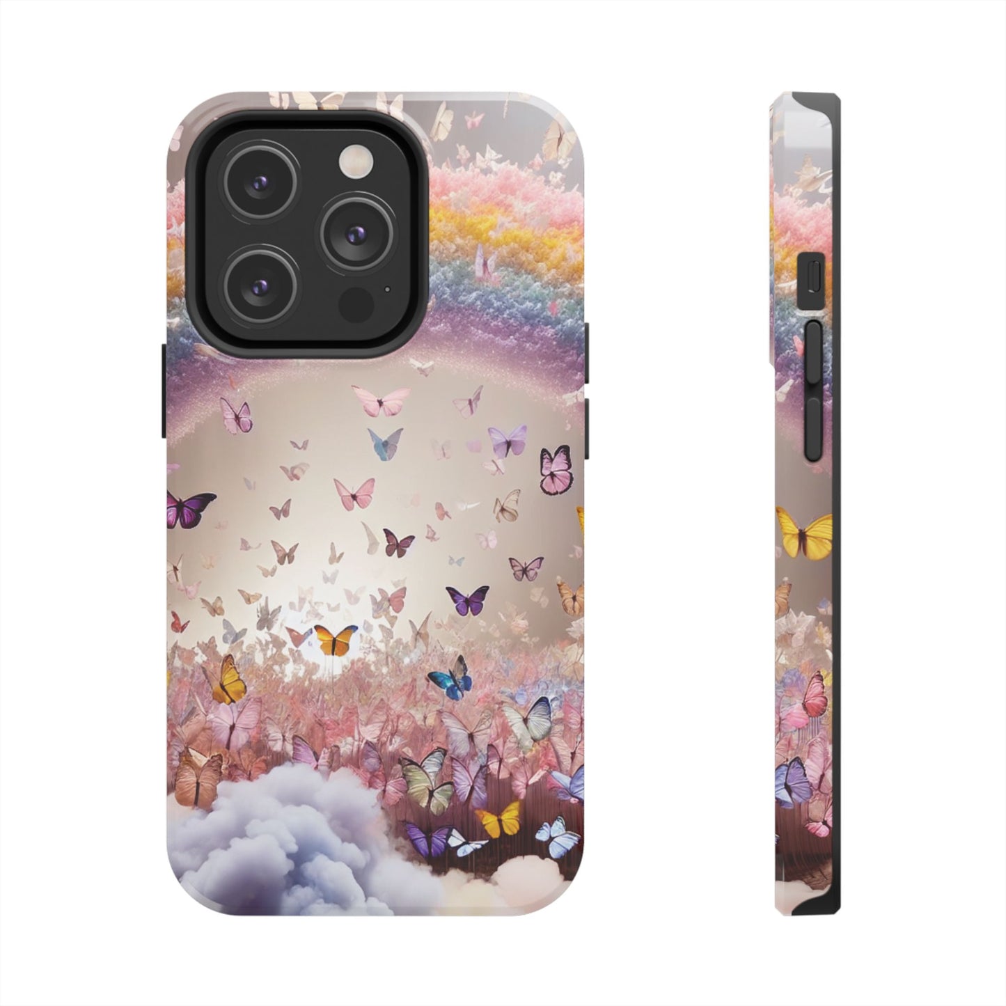 Spring Butterfly & Rainbow Phone Cover – Stylish, Strong & Gift-Ready