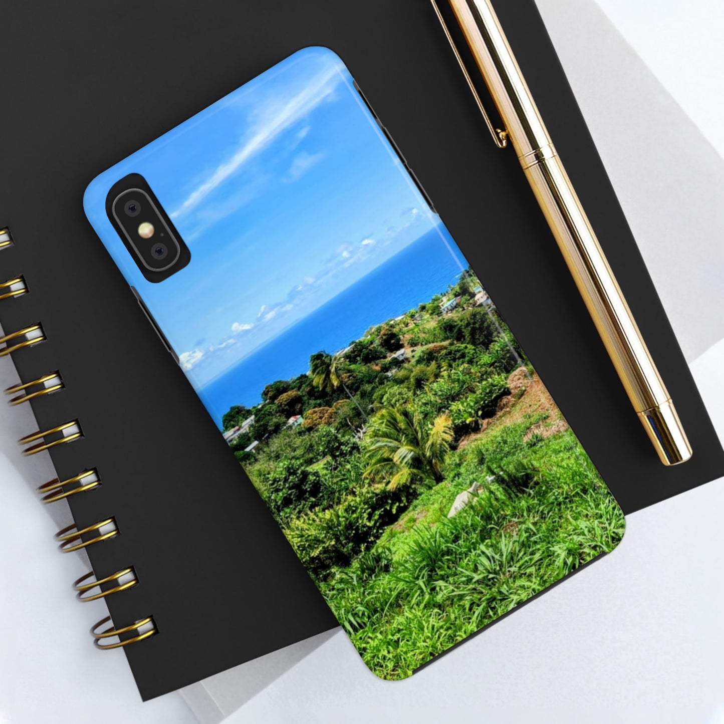 iPhone and Samsung phone Cases - Tropical Ocean View, Durable Cover for Beach Lovers