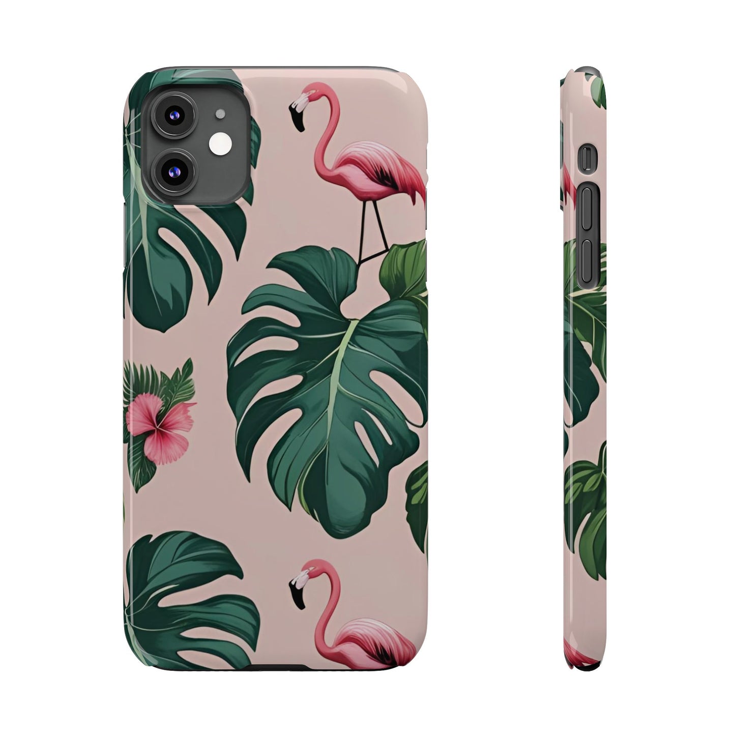 Tropical Flamingo Phone Case, Summer Vibe Smartphone Cover, Gift for Beach Lovers, Cute Mobile Accessory, Floral Design