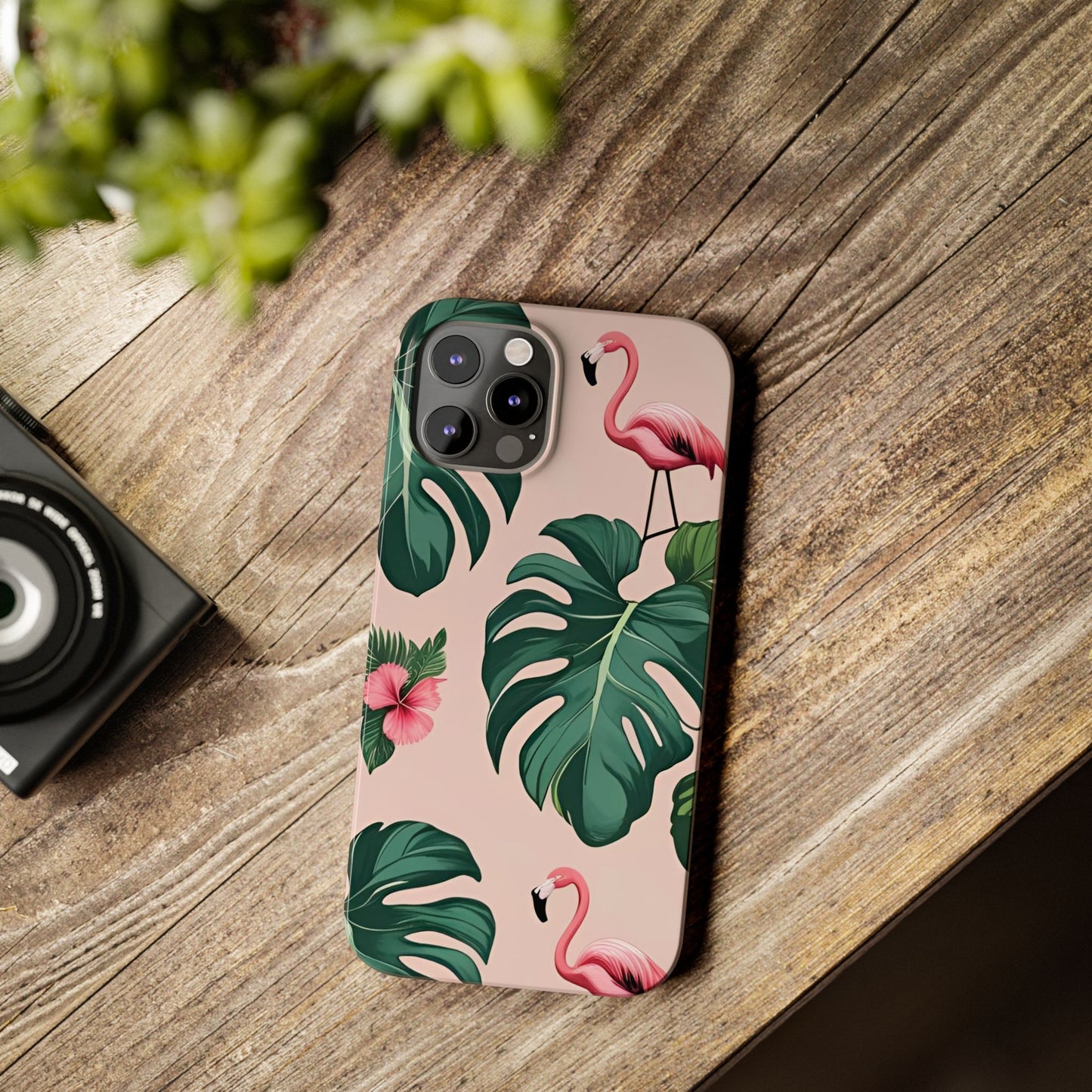 Tropical Flamingo Phone Case, Summer Vibe Smartphone Cover, Gift for Beach Lovers, Cute Mobile Accessory, Floral Design