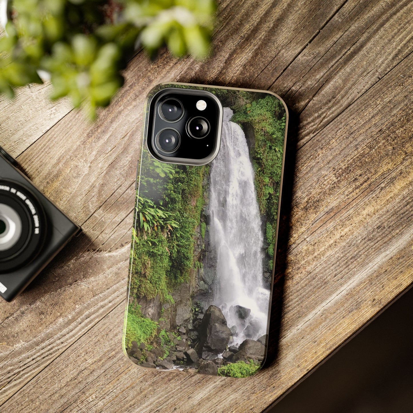 Nature Island Trafalgar Waterfall inspired Tough IPhone and Samsung phone Cases - Durable Protection for Outdoor Adventure