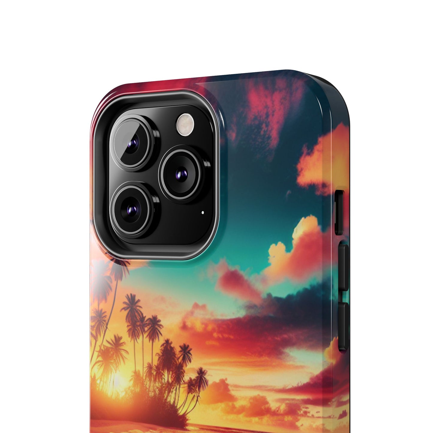 Tropical Sunset Tough Phone Cases for Summer, Beach Vibes, Gift for Travelers, Durable Phone Covers