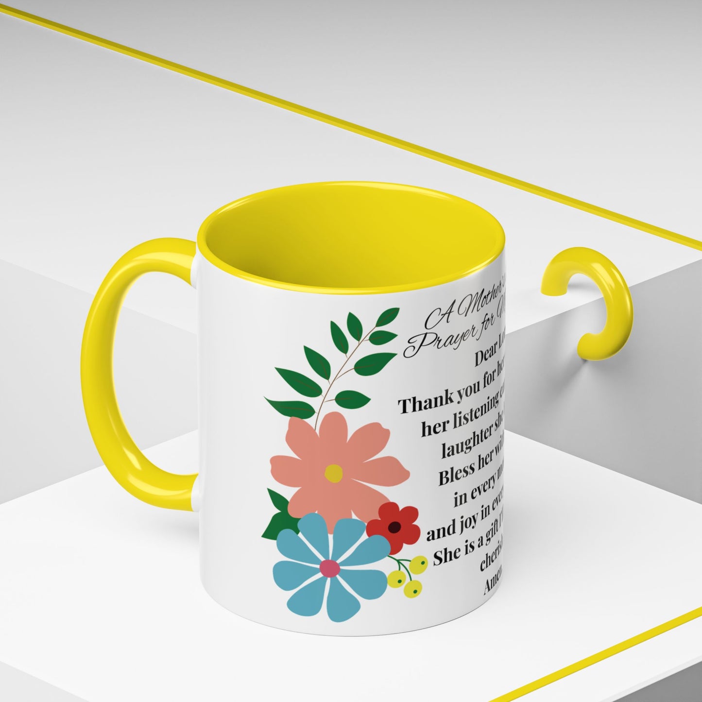 Aunt Prayer Coffee Mug - Floral Design - Mother's Day Gift - 11oz/15oz