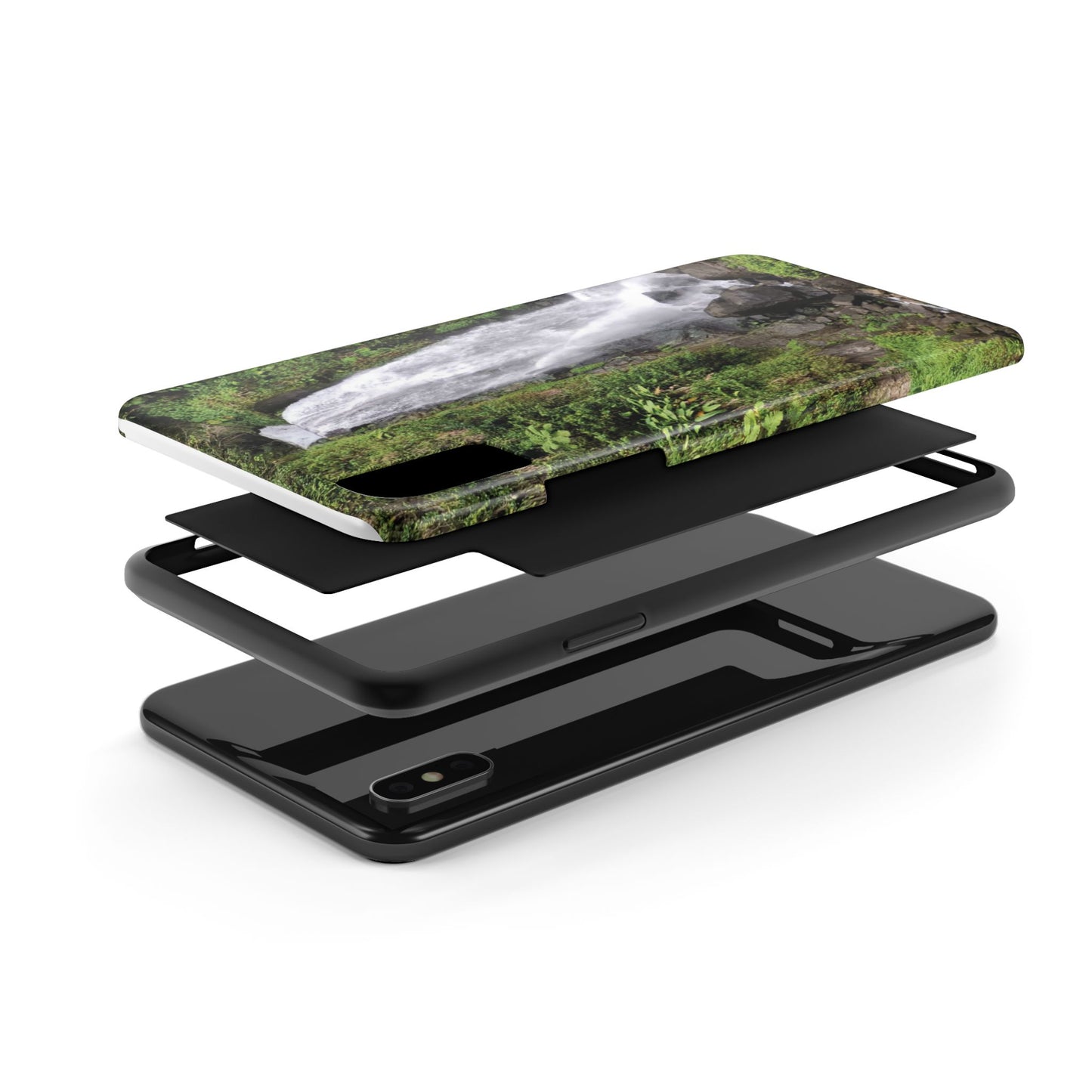 Nature Island Trafalgar Waterfall inspired Tough IPhone and Samsung phone Cases - Durable Protection for Outdoor Adventure