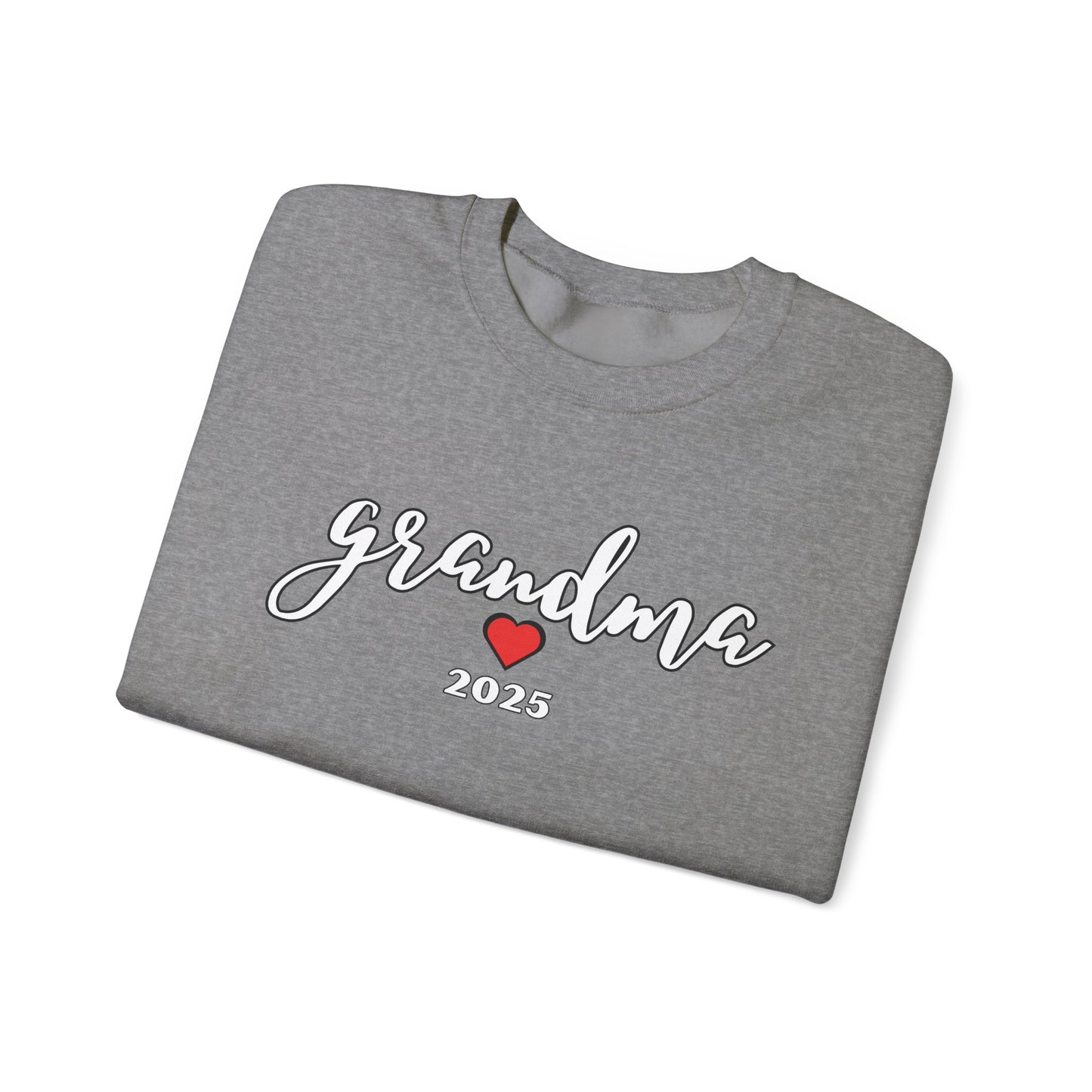 Grandma 2025 Red Heart Sweatshirt - Valentines Day, Mother's Day, Birthday Gift, Love Gift