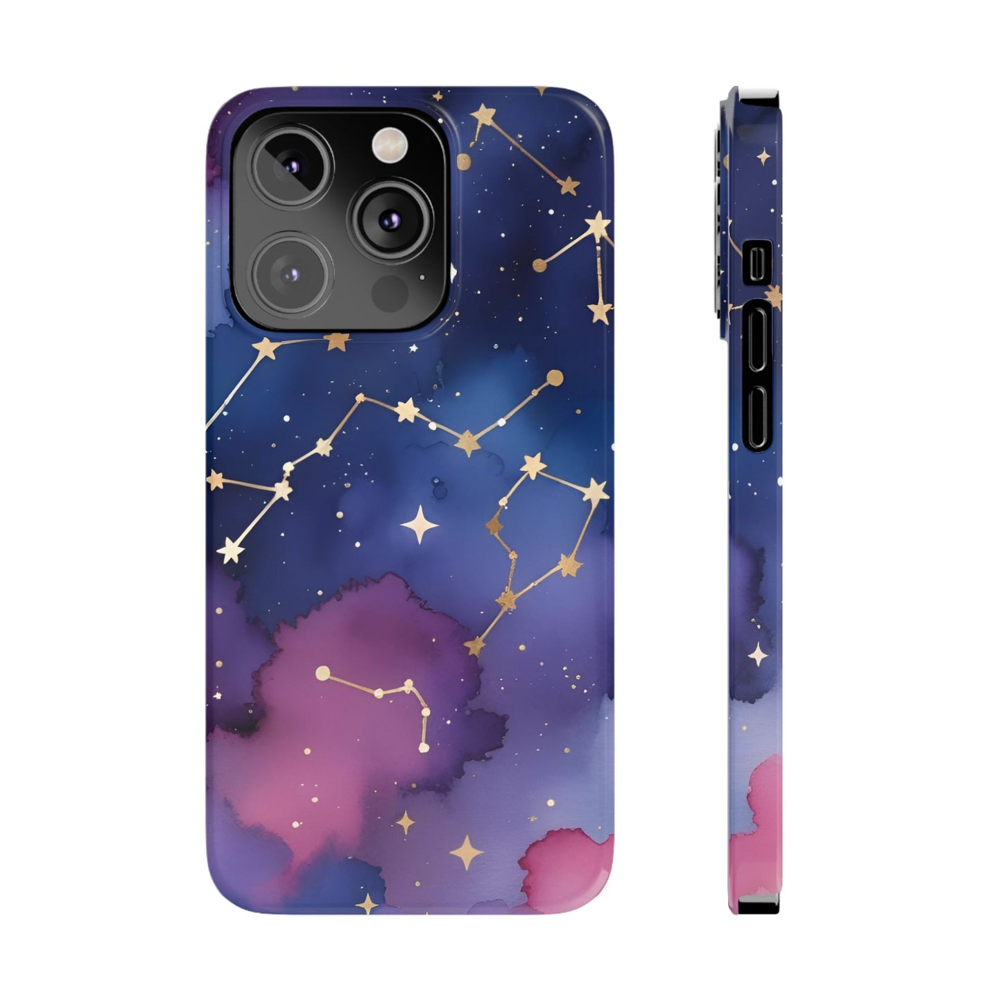 Galaxy Slim Phone Case - Cosmic Constellation Design for Stargazers and Astrology Lovers