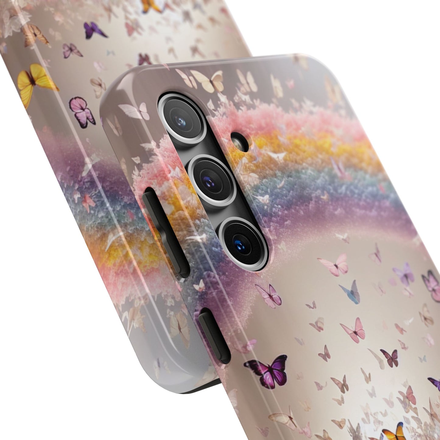 Spring Butterfly & Rainbow Phone Cover – Stylish, Strong & Gift-Ready