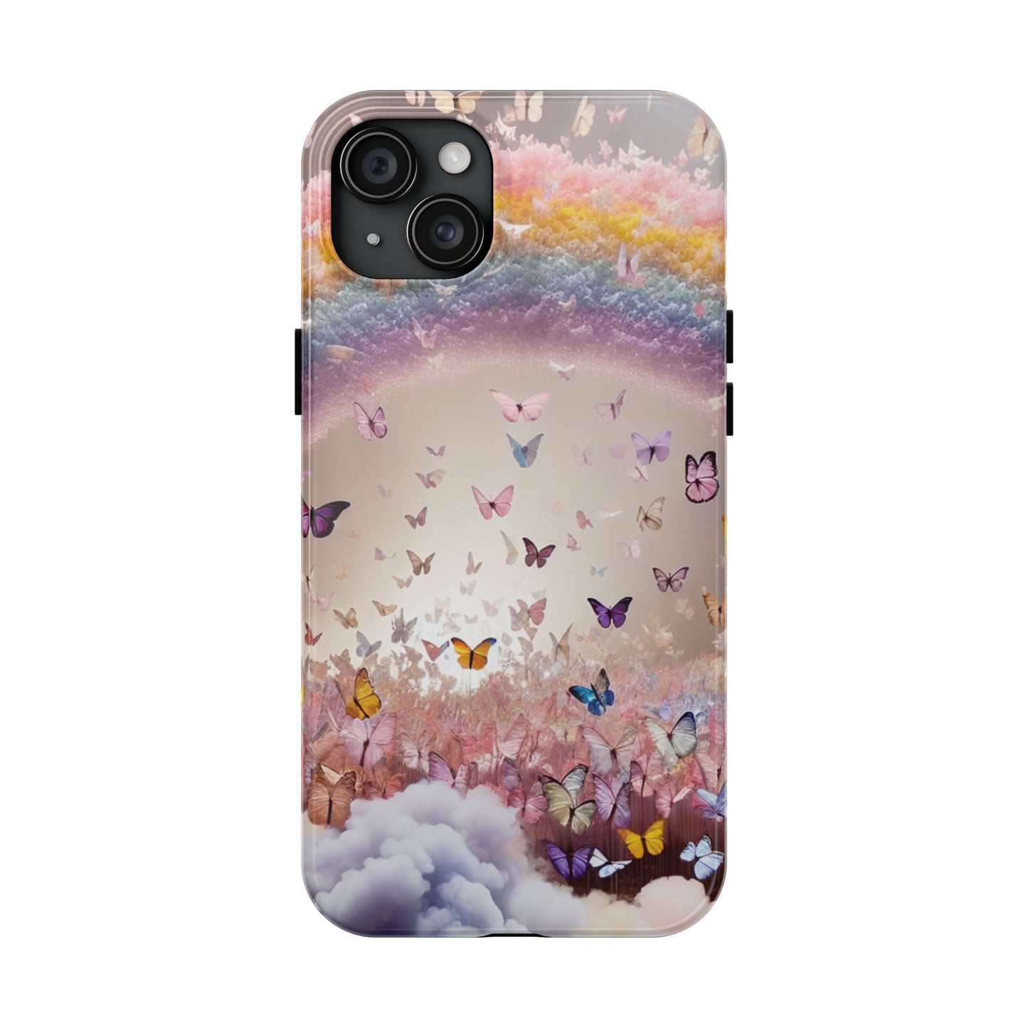 Spring Butterfly & Rainbow Phone Cover – Stylish, Strong & Gift-Ready