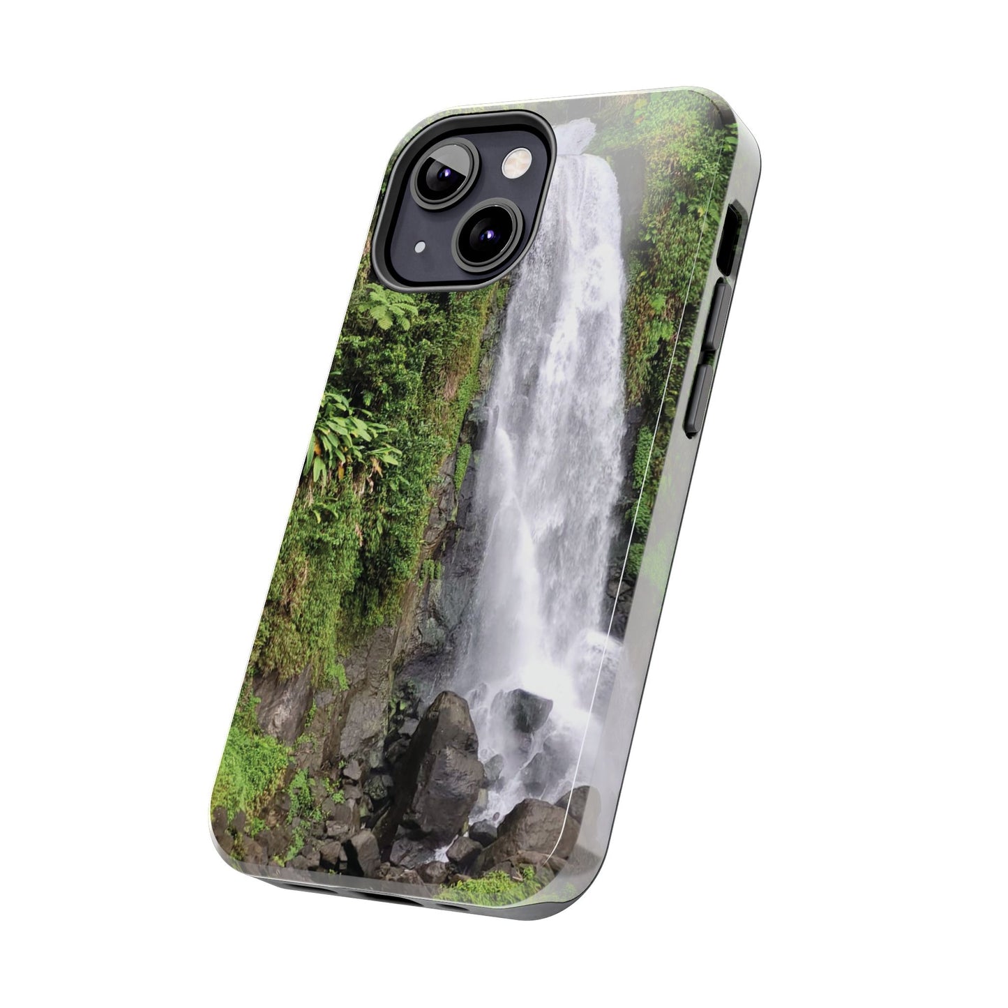 Nature Island Trafalgar Waterfall inspired Tough IPhone and Samsung phone Cases - Durable Protection for Outdoor Adventure