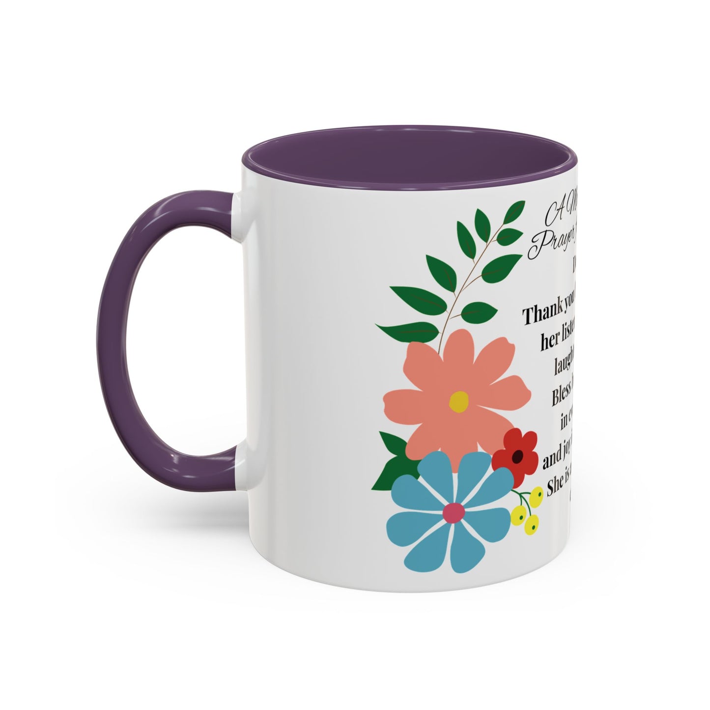 Aunt Prayer Coffee Mug - Floral Design - Mother's Day Gift - 11oz/15oz
