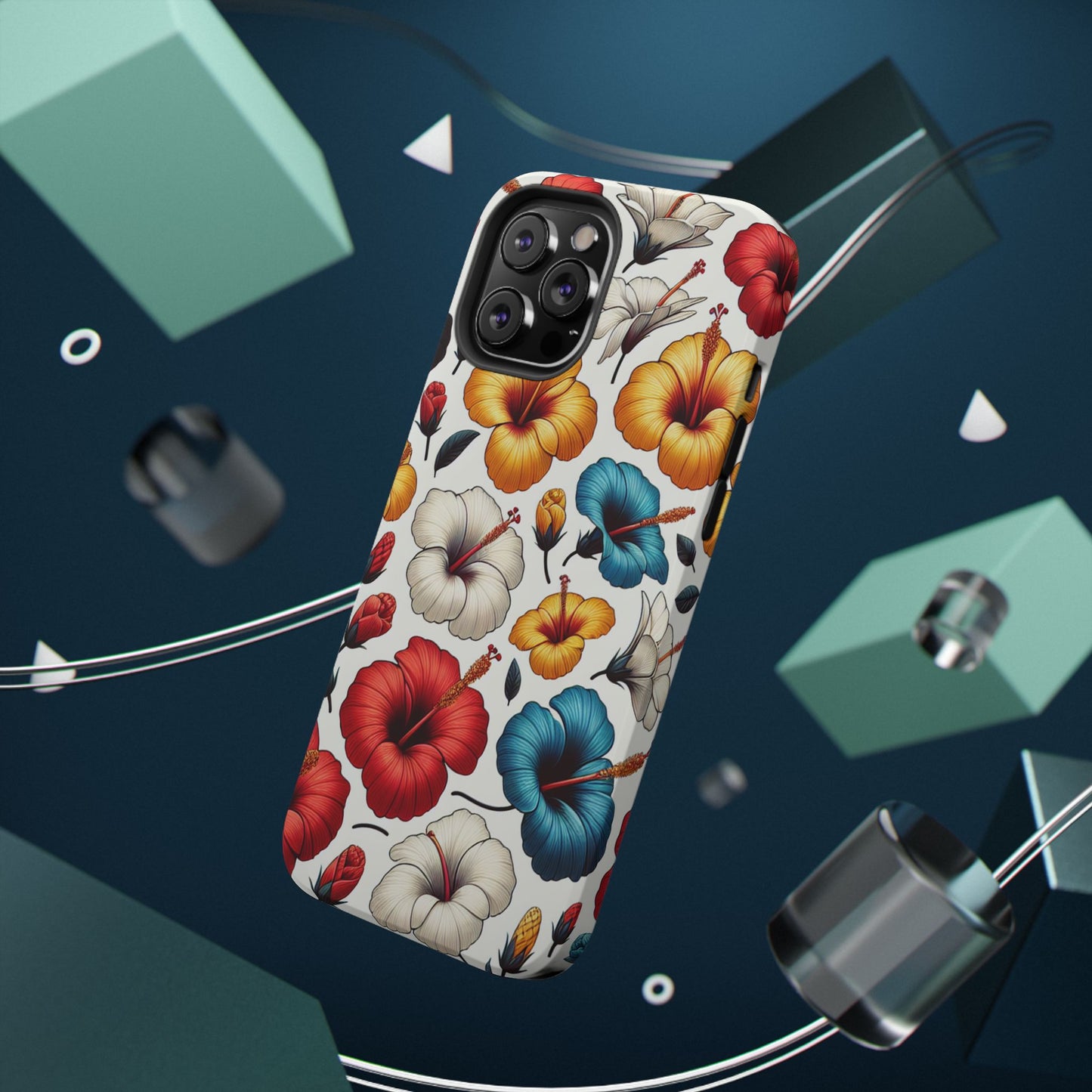Hibiscus Bloom Impact-Resistant Phone Case – Bold Floral Protection