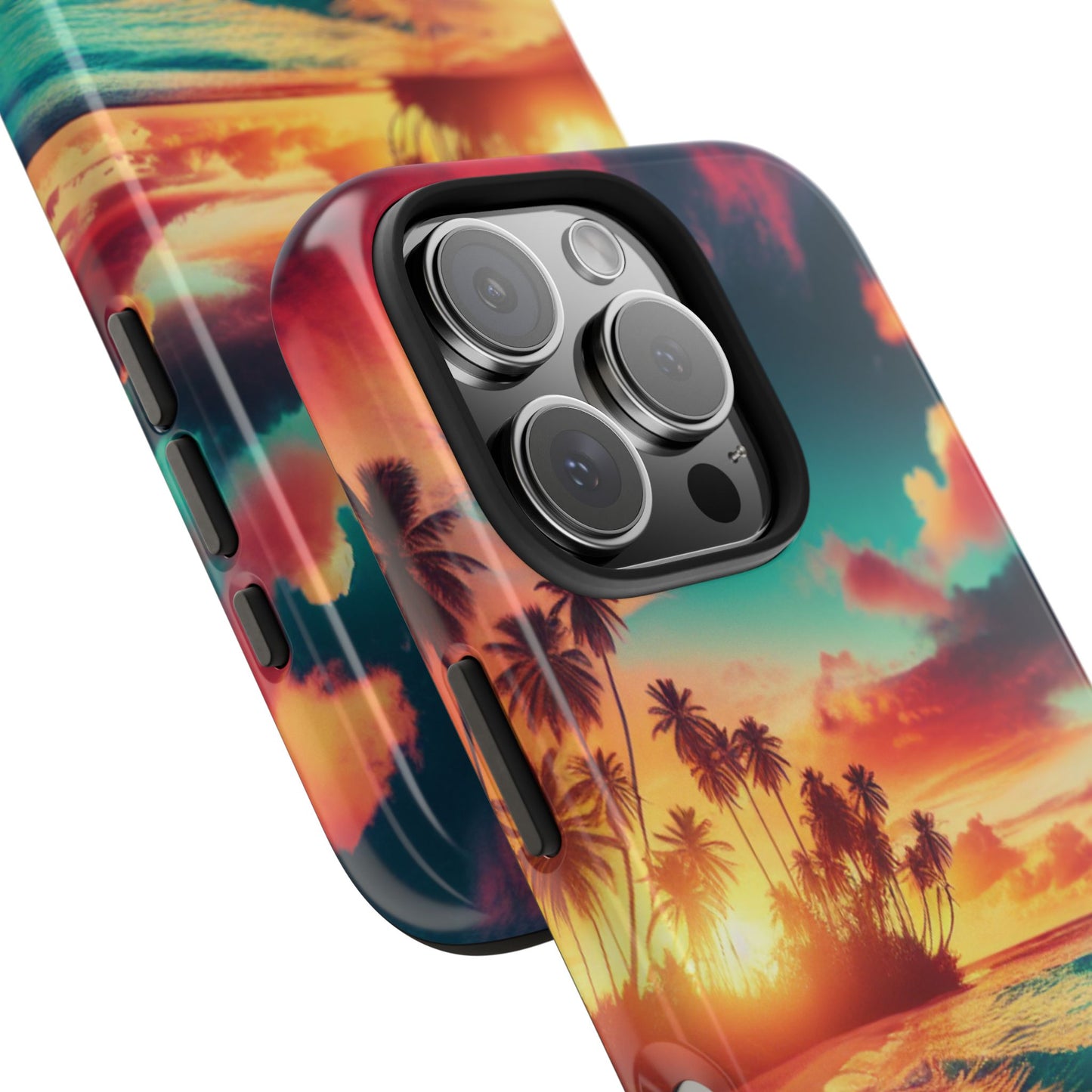 Tropical Sunset Tough Phone Cases for Summer, Beach Vibes, Gift for Travelers, Durable Phone Covers