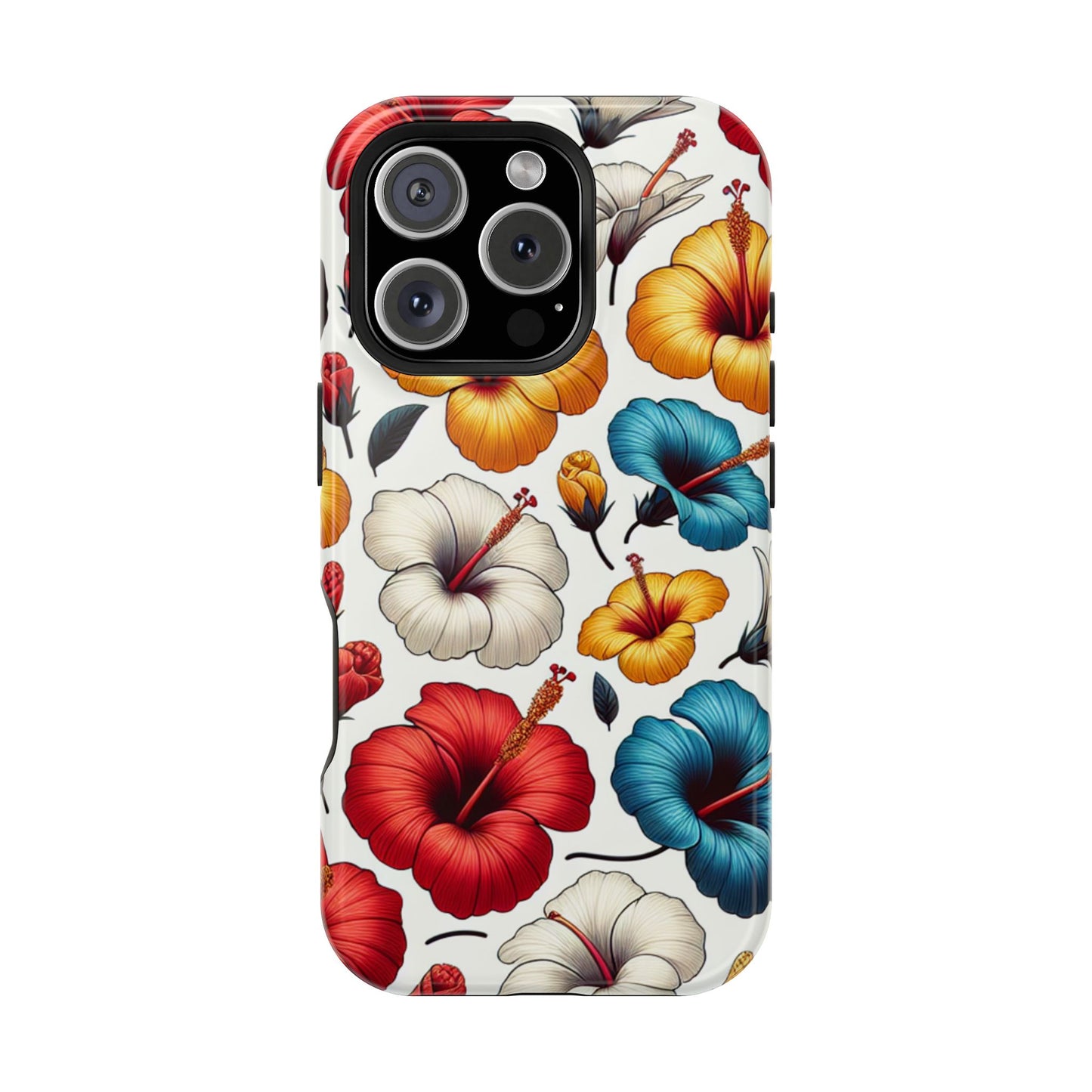 Hibiscus Bloom Impact-Resistant Phone Case – Bold Floral Protection