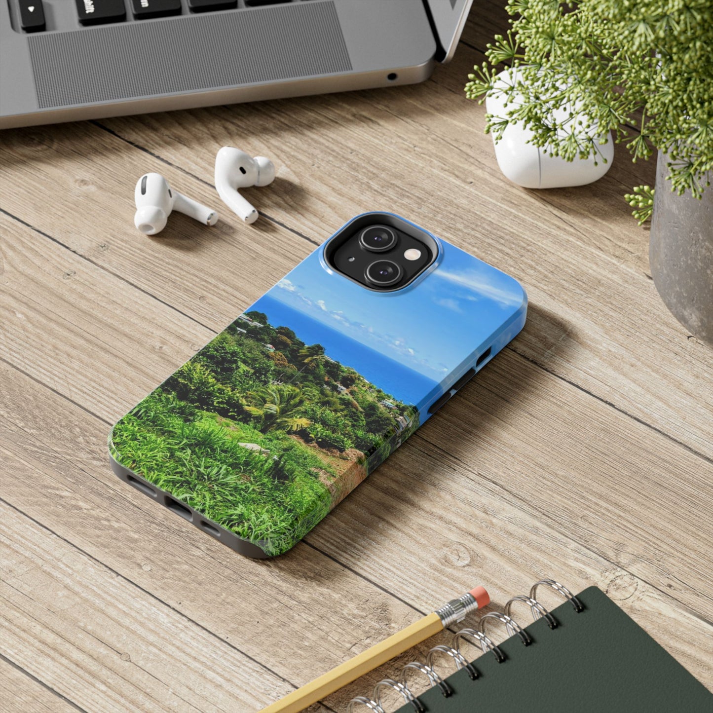 iPhone and Samsung phone Cases - Tropical Ocean View, Durable Cover for Beach Lovers