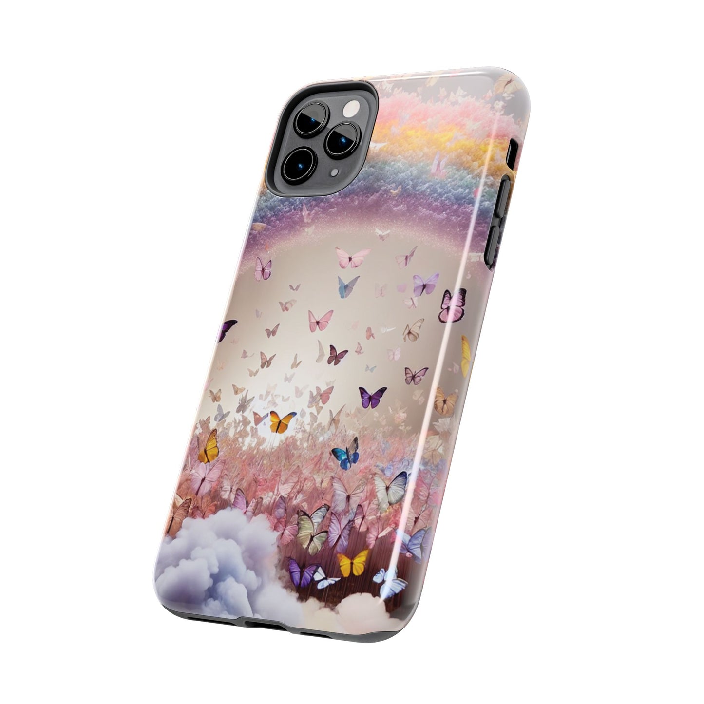 Spring Butterfly & Rainbow Phone Cover – Stylish, Strong & Gift-Ready
