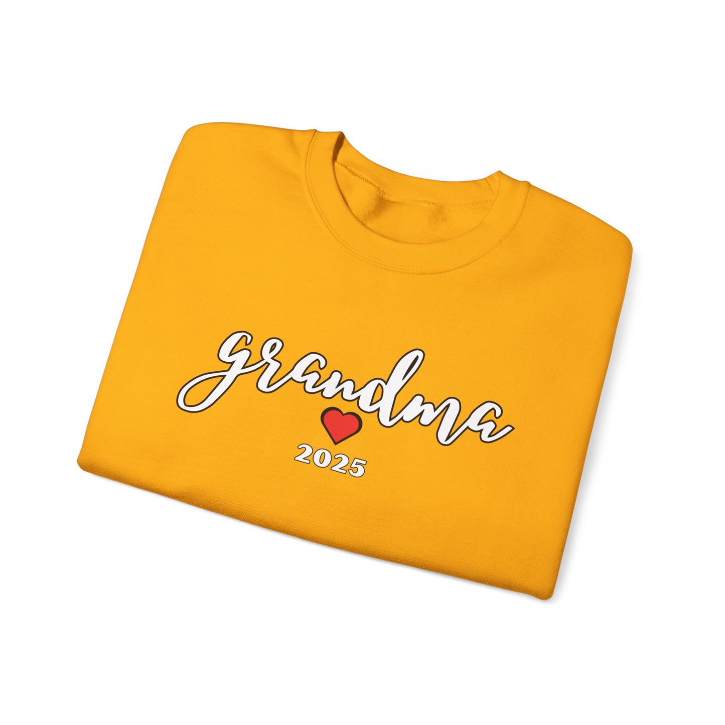 Grandma 2025 Red Heart Sweatshirt - Valentines Day, Mother's Day, Birthday Gift, Love Gift