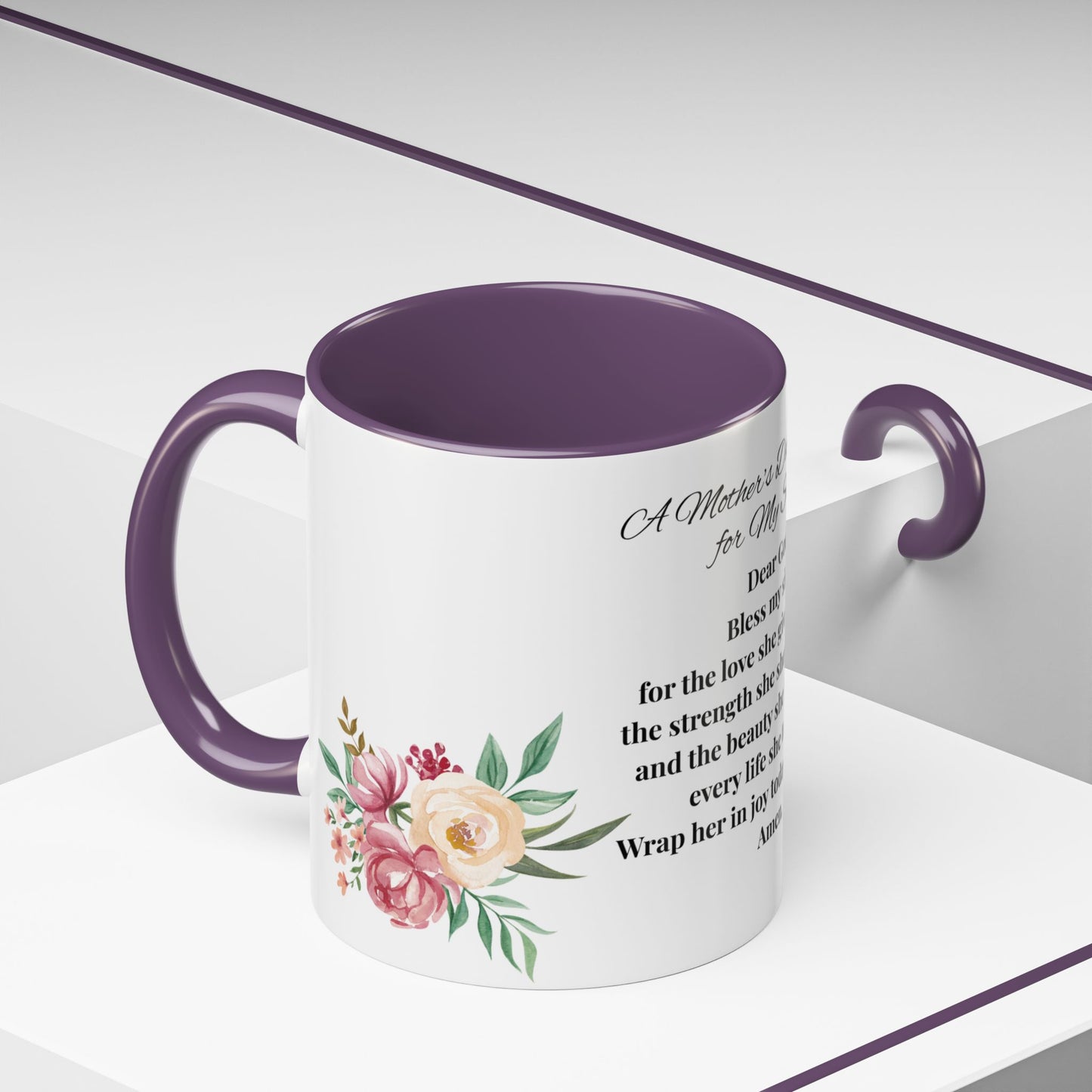 Sister Prayer Mother's Day Coffee Mug - Perfect Mother's Day Gift, Floral design