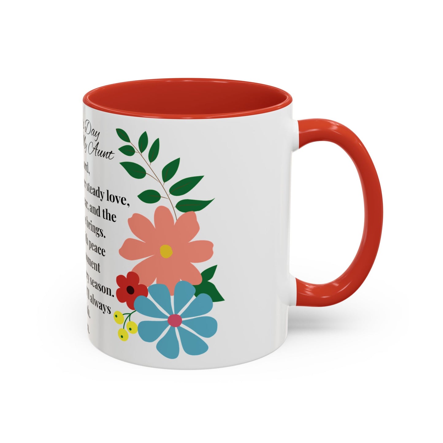 Aunt Prayer Coffee Mug - Floral Design - Mother's Day Gift - 11oz/15oz